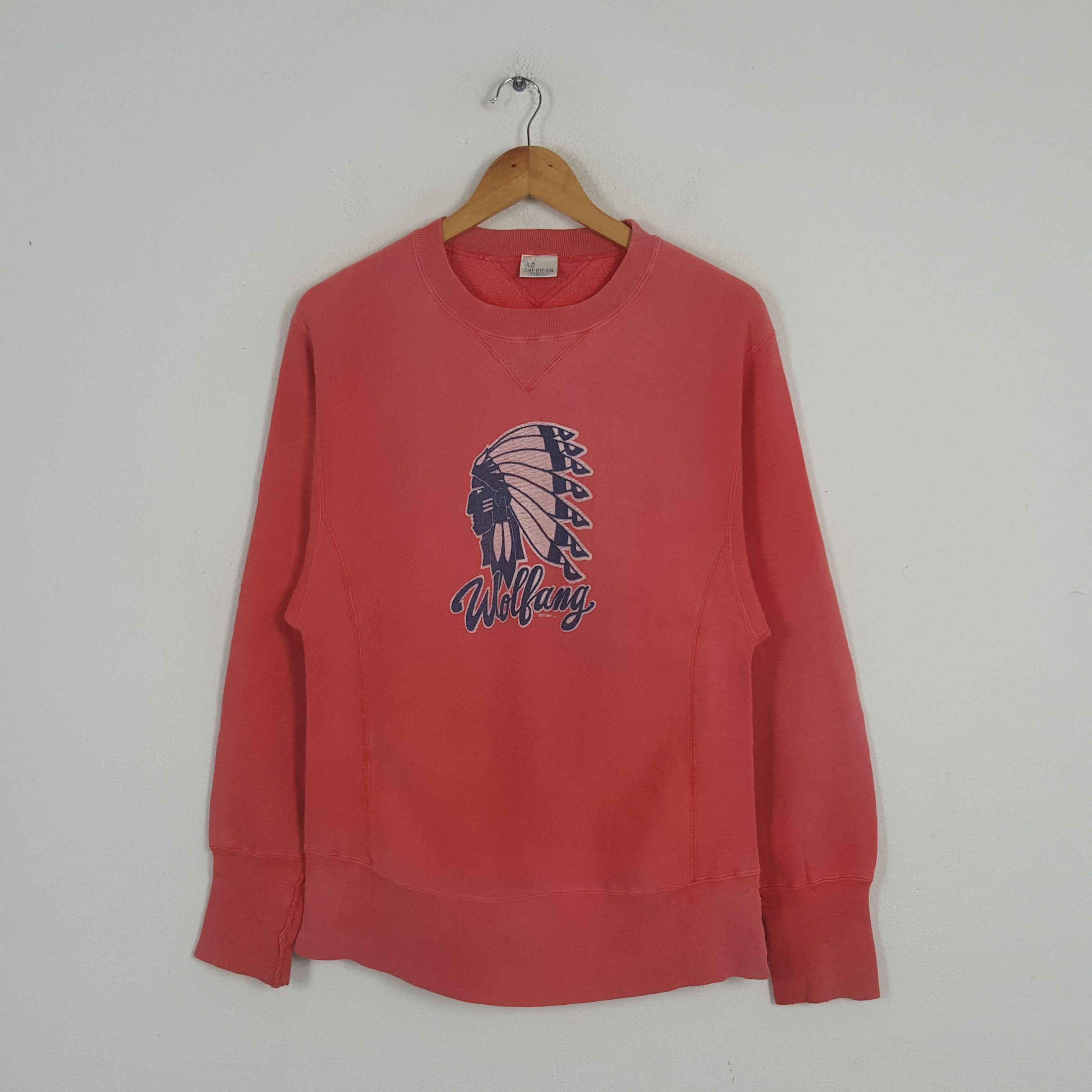 NFL × Vintage Vintage Wollang Red Indians American Sports Style Sweatshirt Size US XS / EU 42 / 0 - 1 Thumbnail