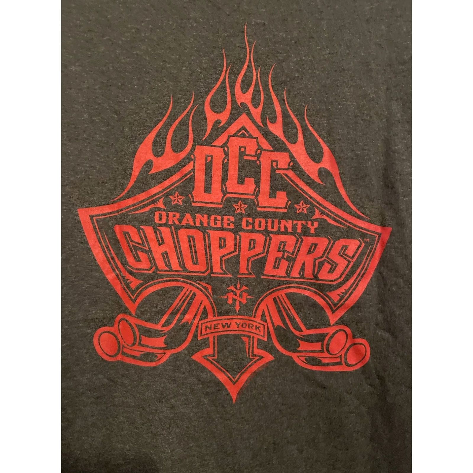 Logo 7 VINTAGE Orange County Chopper Shirt Mens XL Gray VTG Men Long Sleeve Logo Graphic Cotton Size US XL / EU 56 / 4 - 7 Thumbnail