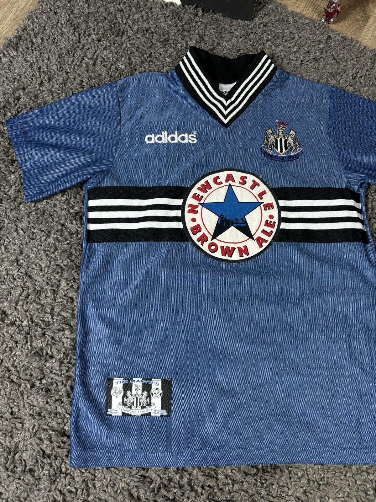 Adidas × Vintage 1996 1997 Newcastle United Adidas Soccer Jersey Size US S / EU 44-46 / 1 - 1 Thumbnail