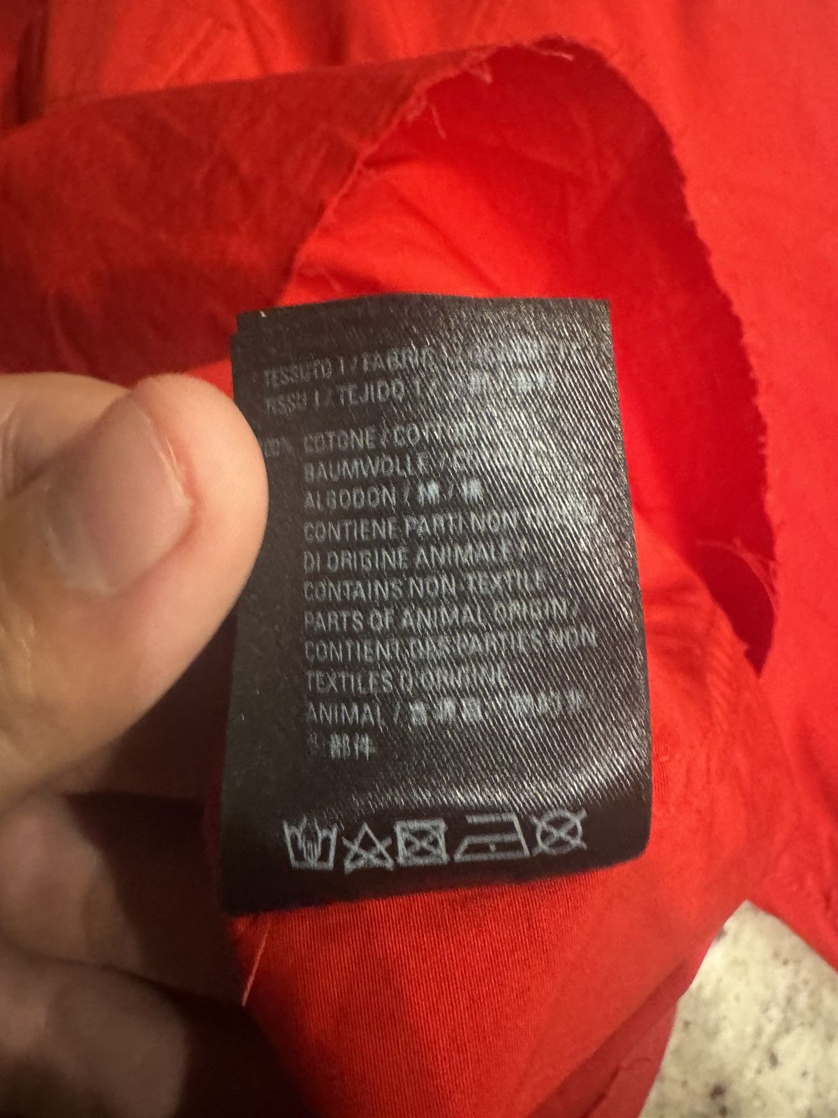 Balenciaga BALENCIAGA Back Logo Button Up Shirt Red Size US M / EU 48-50 / 2 - 9 Thumbnail