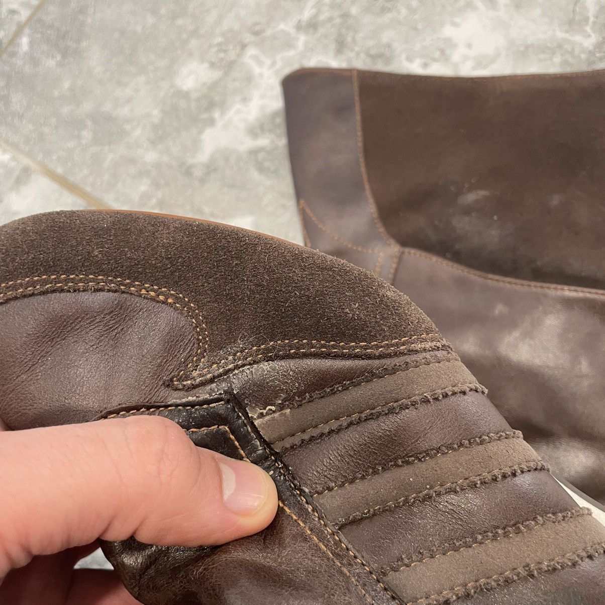Adidas × Vintage Vintage Adidas Midiru High Boxing Racing Boots Leather suede Size US 7 / IT 37 - 9 Thumbnail