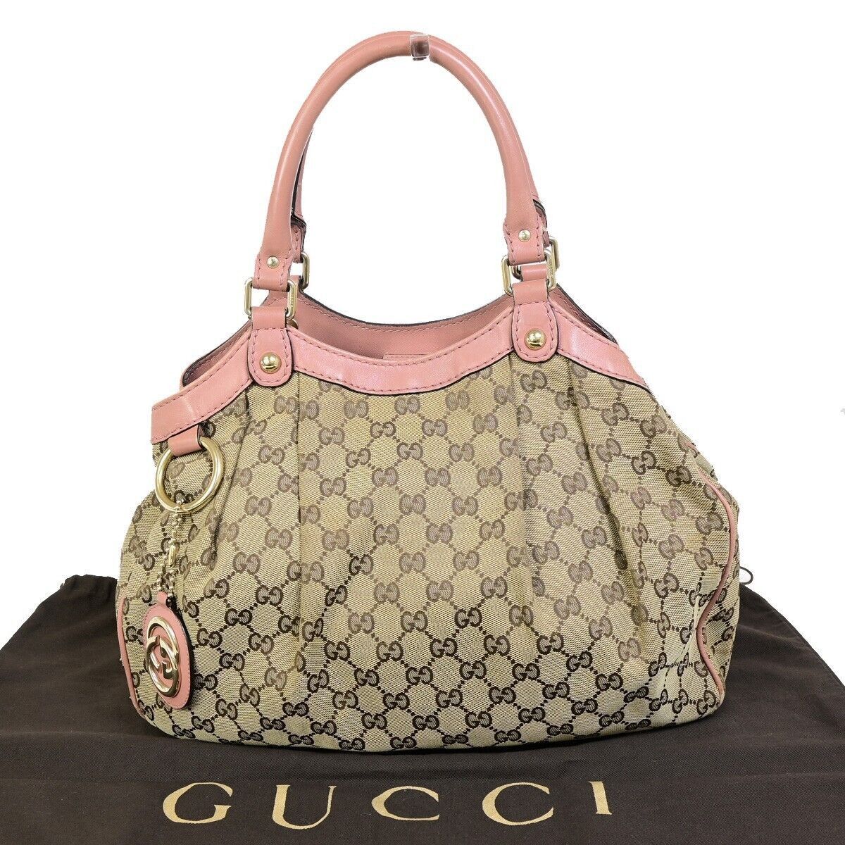 Gucci Sukey Beige Canvas Handbag (Pre-Owned) Size ONE SIZE - 1 Thumbnail