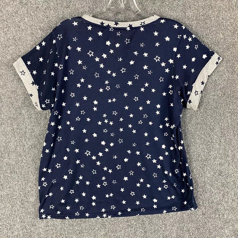 Lucky Brand Lucky Brand Pajama Top Women's Large Stars Sleepwear Size L / US 10 / IT 46 - 6 Thumbnail