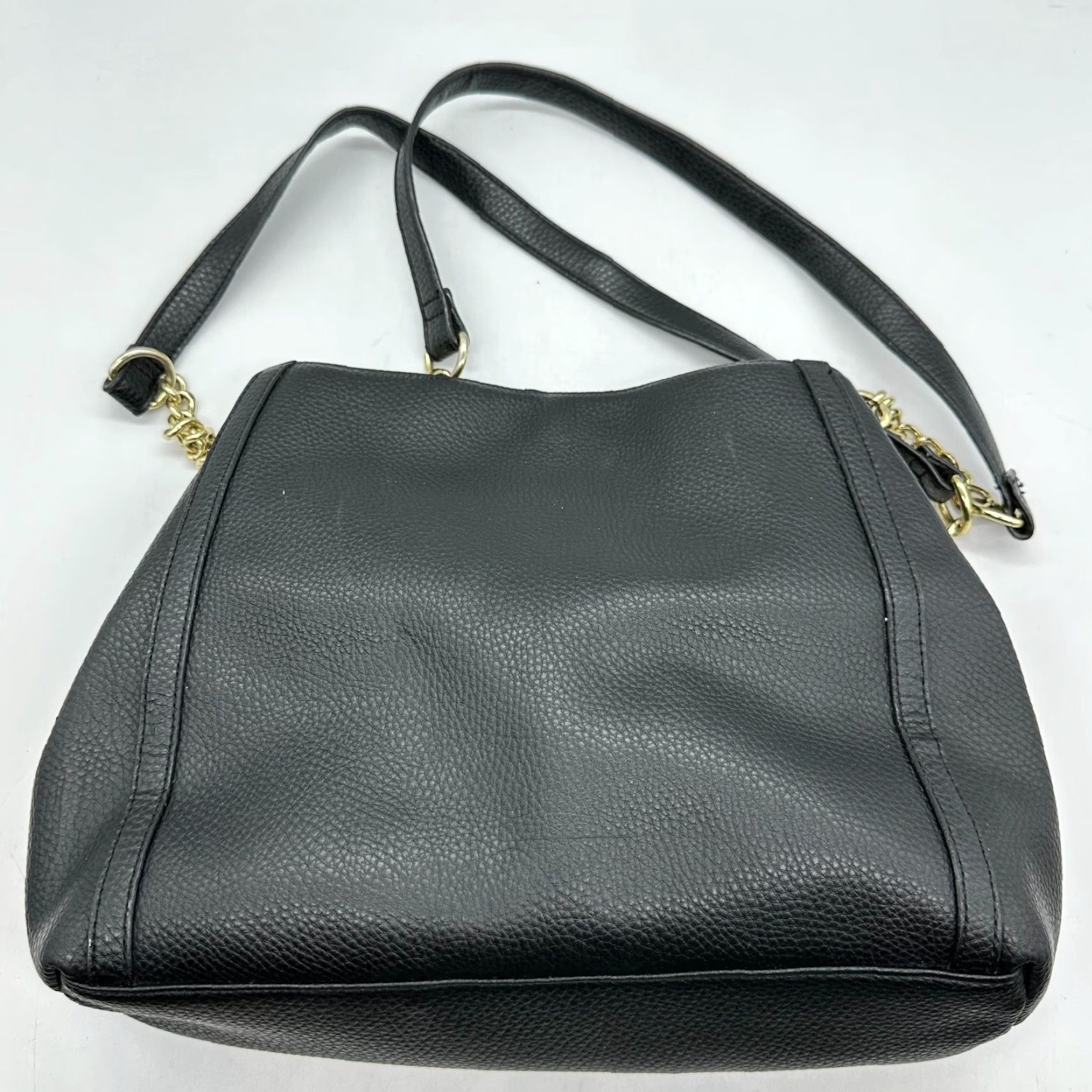 Juicy Couture Juicy Couture Shoulder Bag Women Medium Black Leather Gold Hardware Zipper Pebble Seas the Day Size ONE SIZE - 2 Thumbnail