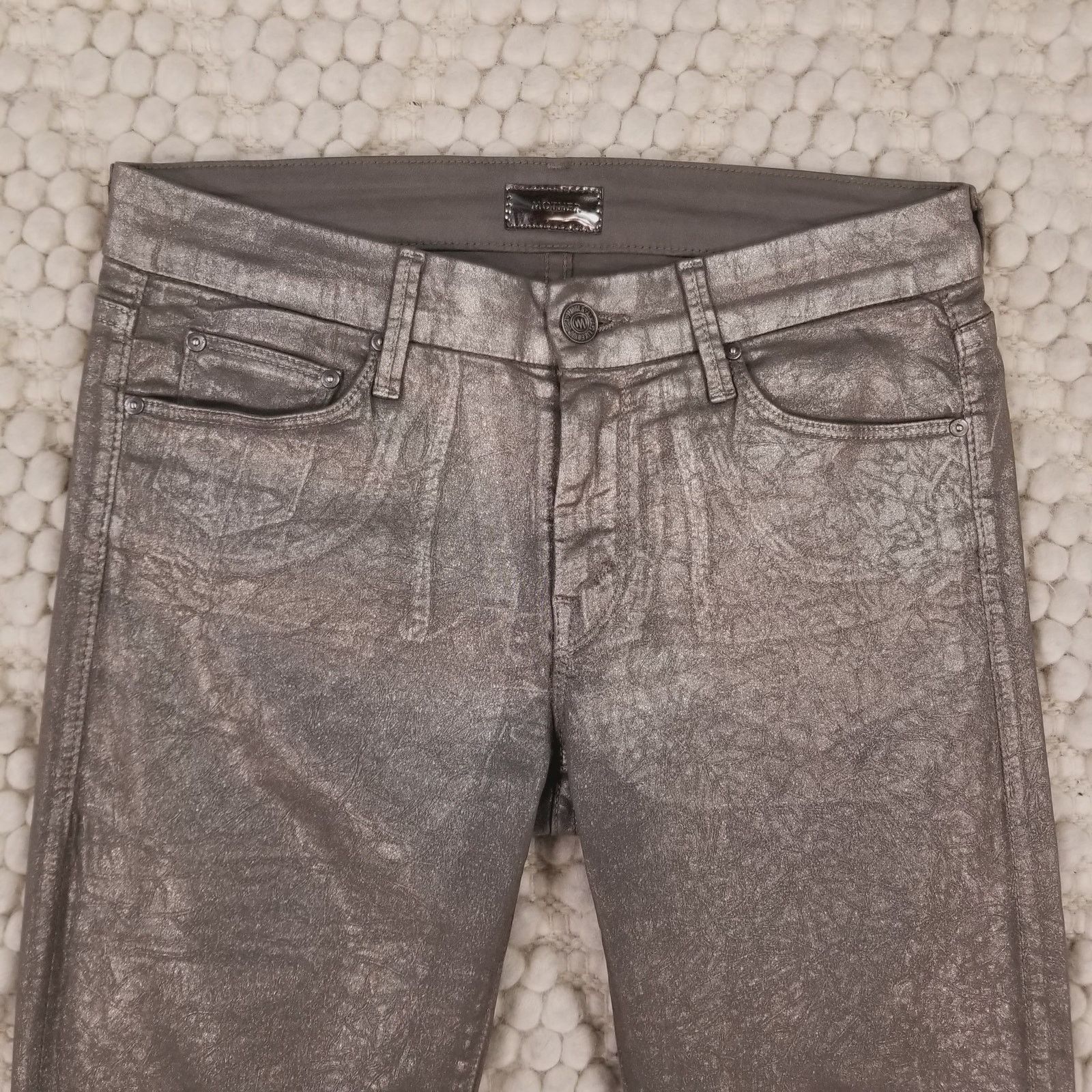 MOTHER Mother The Looker Jeans Disturbing the Peace Gunmetal Sz 26 Size 26" / US 2 / IT 38 - 3 Thumbnail