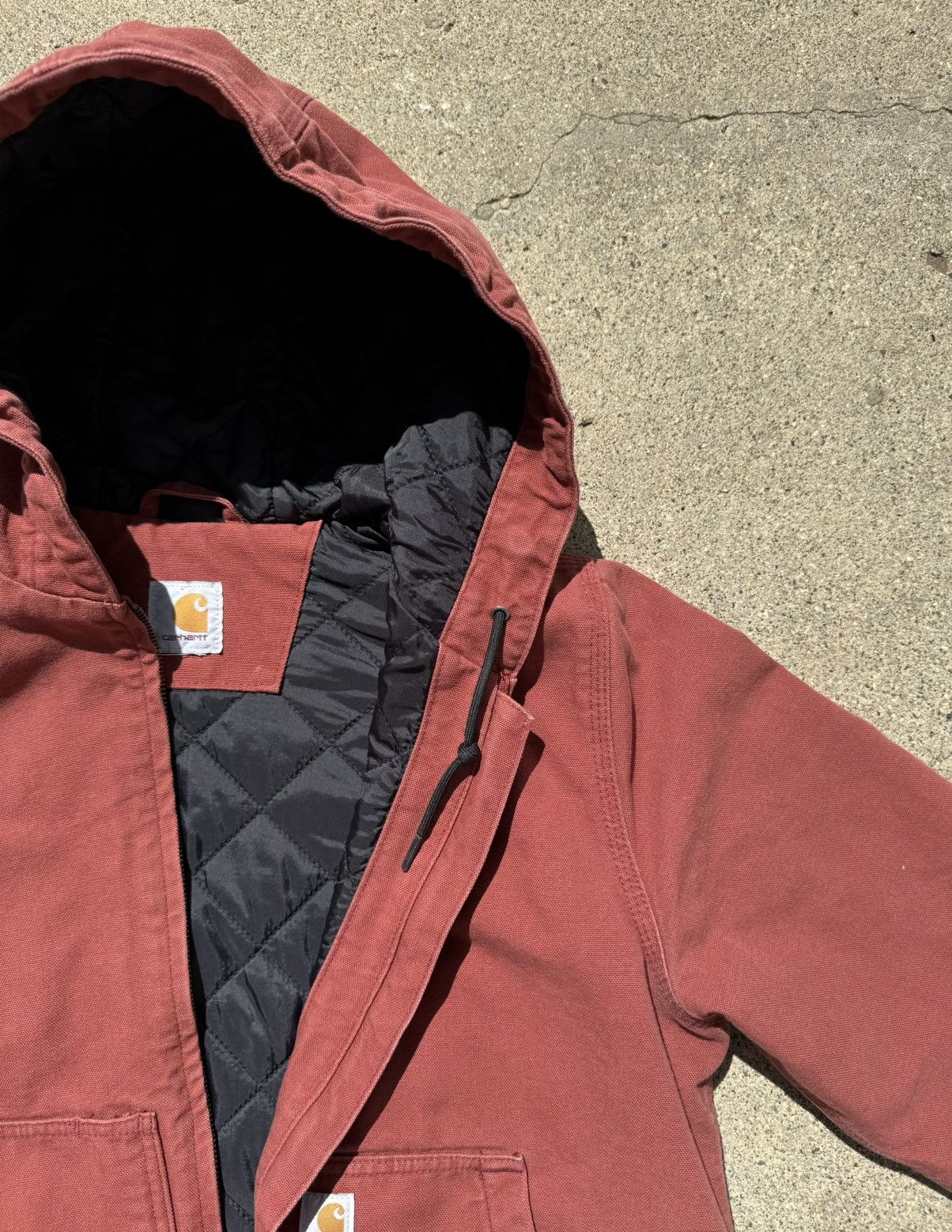 Carhartt Vintage Carhartt Red Hooded Jacket Size US L / EU 52-54 / 3 - 6 Thumbnail