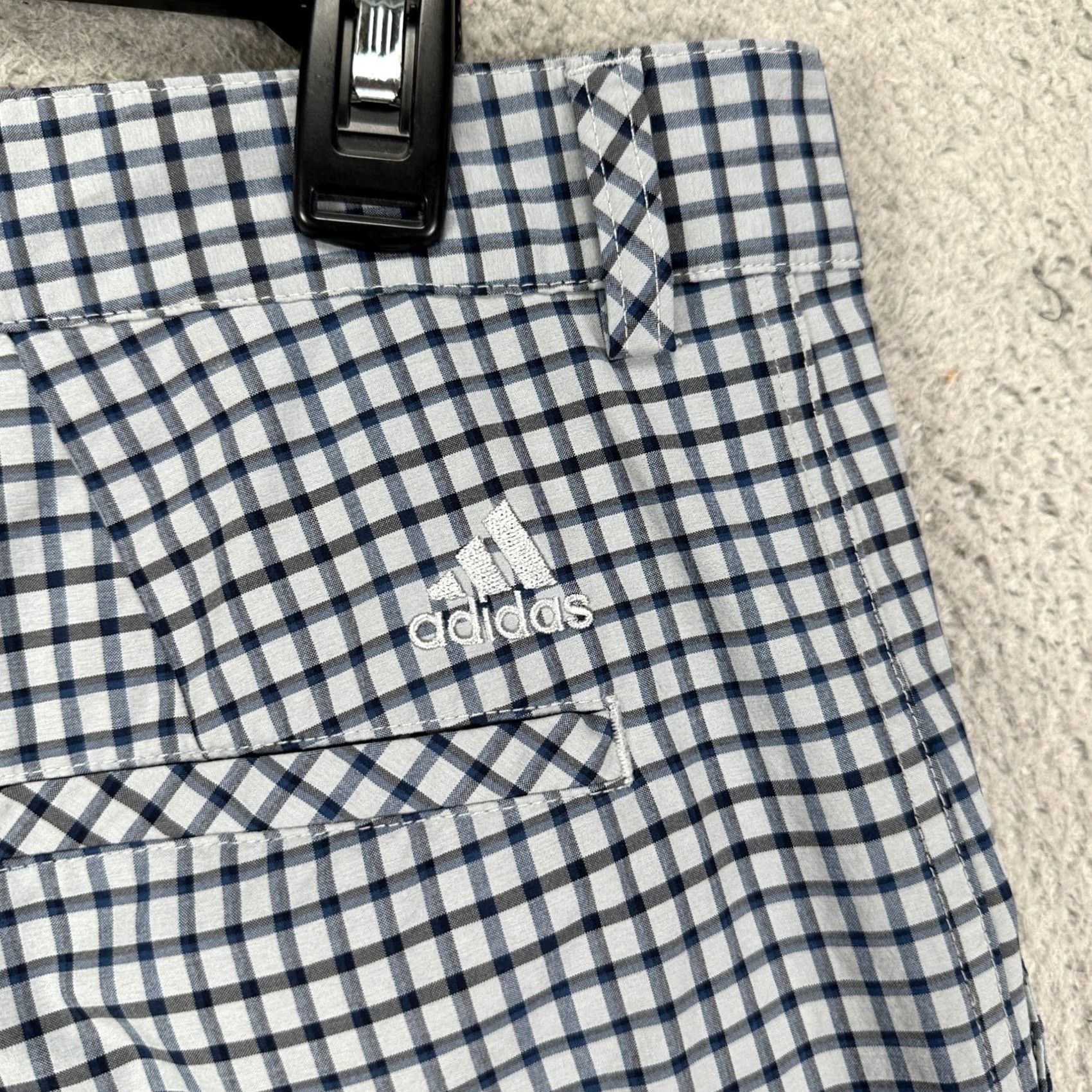 Adidas adidas Shorts Mens 36 Blue Golf Plaid Flat Front Pockets Chino Outdoor Casual Size US 36 / EU 52 - 4 Thumbnail