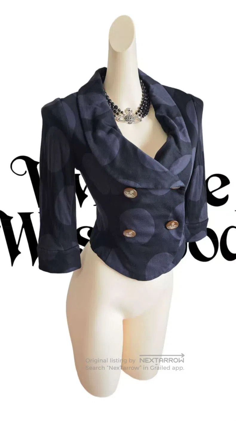 Vivienne Westwood Vivienne Westwood Vintage polka dot peplum collar jacket Size L / US 10 / IT 46 - 2 Thumbnail