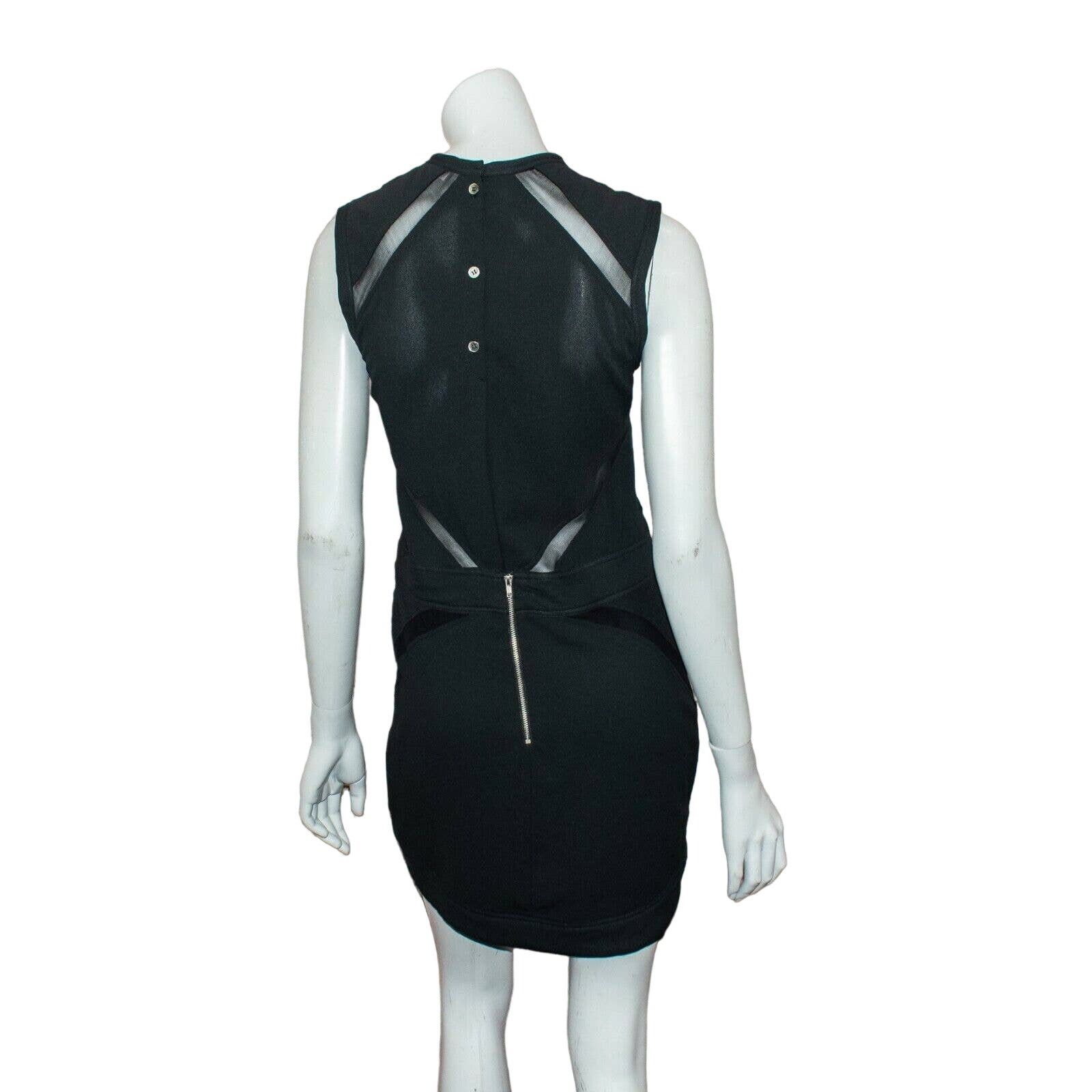 Iro IRO FLOOD Dress Sheath in Black Nior Sheer Panel Accents Size S / US 4 / IT 40 - 4 Thumbnail