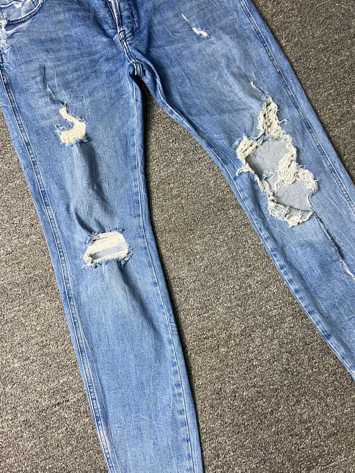 Designer × Vintage × Zara ZARA Distressed Denim Ripped Jeans (131) Size US 32 / EU 48 - 6 Thumbnail