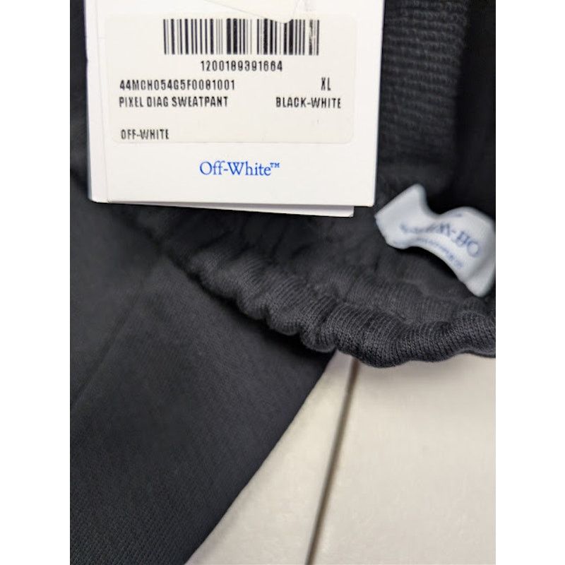 Off-White o1rshd1 Pixel Diag Sweatpants in Black / White Size US 36 / EU 52 - 23 Thumbnail