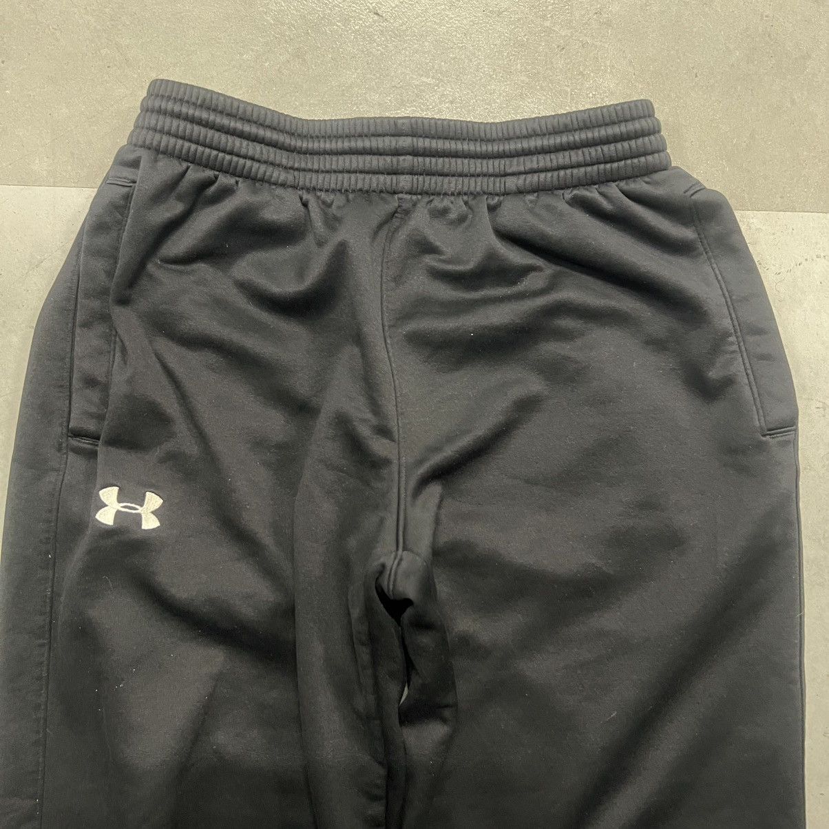 Under Armour × Vintage Crazy Vintage Y2K Baggy Black under armour Sweatpants w/ rip Size US 32 / EU 48 - 3 Thumbnail