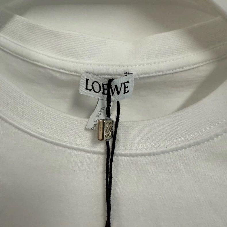 Loewe LOEWE Solid color embossed logo round neck short sleeve T- Size XXS / US 00 / IT 34 - 3 Thumbnail