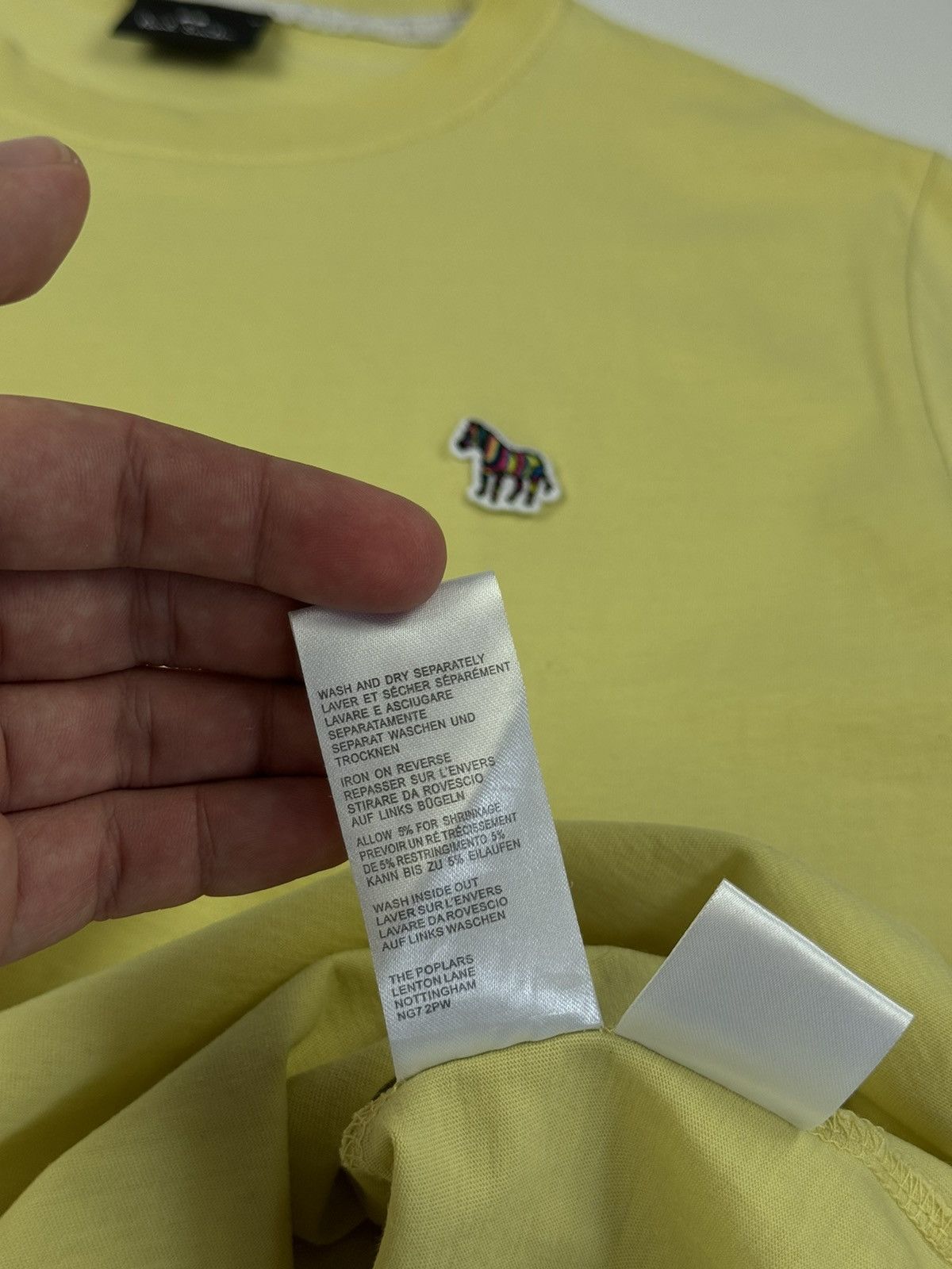 Paul Smith PAUL SMITH Zebra Logo Yellow Organic Cotton T-Shirt Size US M / EU 48-50 / 2 - 10 Thumbnail