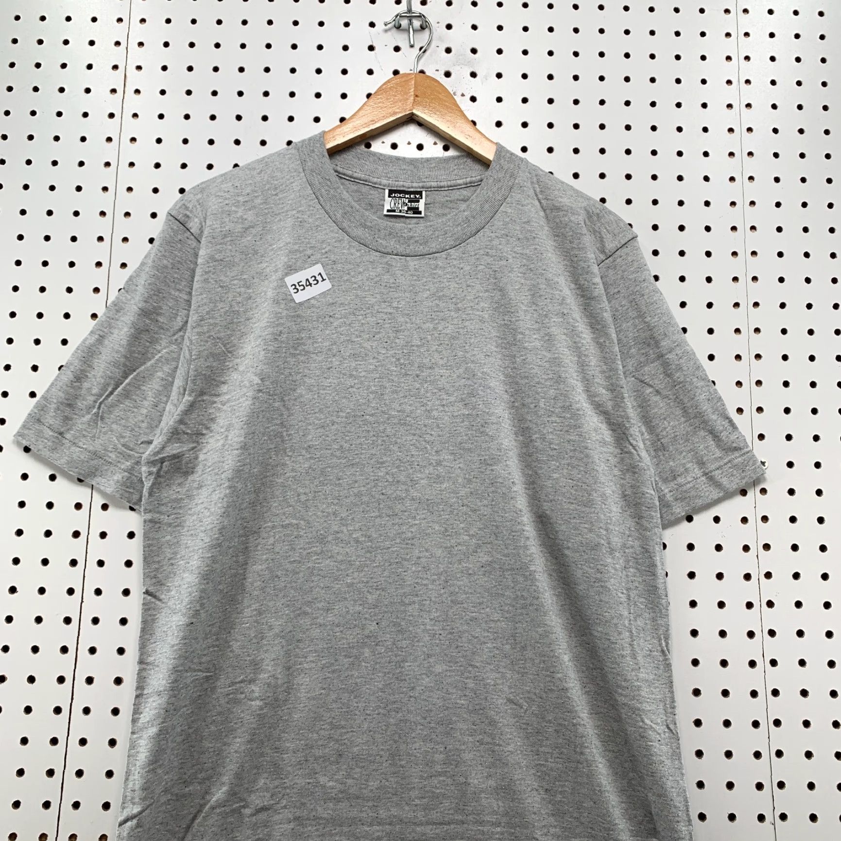 Jockey VINTAGE Jockey Shirt Mens Medium Gray 90s Single Stitch USA Crew Neck 20x31 Mens Size US M / EU 48-50 / 2 - 5 Thumbnail