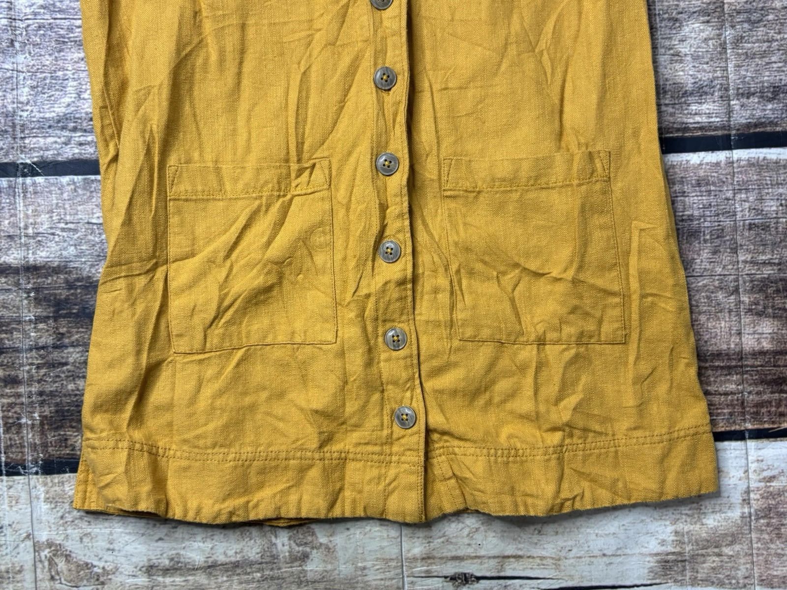Other Anthropologie Pilcro Mini Shirt Dress Linen Blend Yellow XXS Size XS / US 0-2 / IT 36-38 - 5 Thumbnail