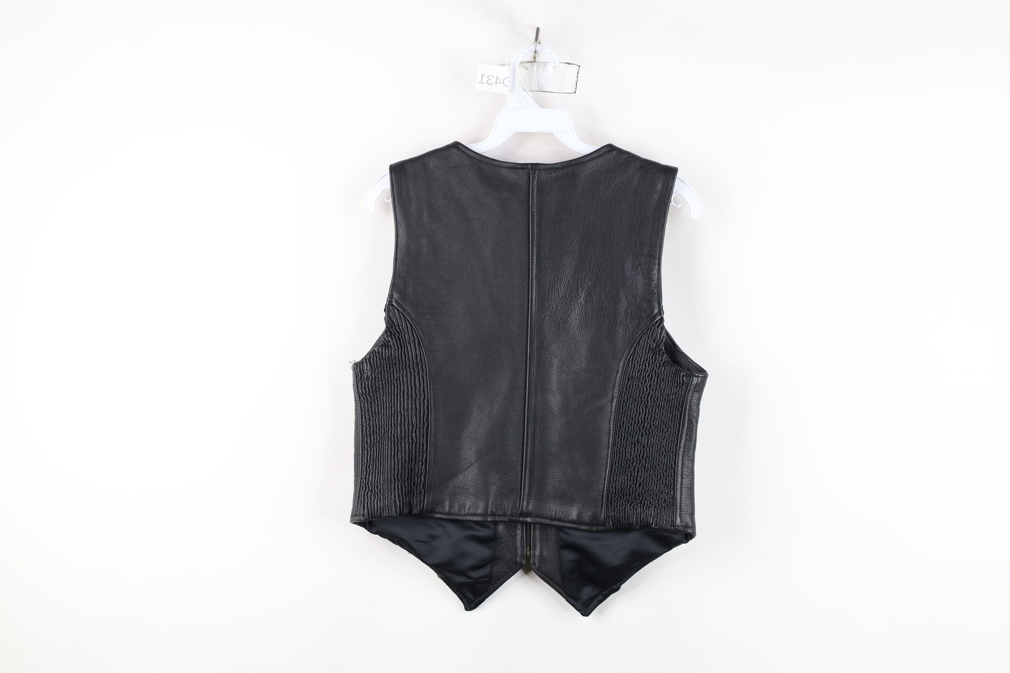 Vintage Vintage 90s Vance Leathers Braided Leather Motorcycle Vest Size S / US 4 / IT 40 - 13 Thumbnail