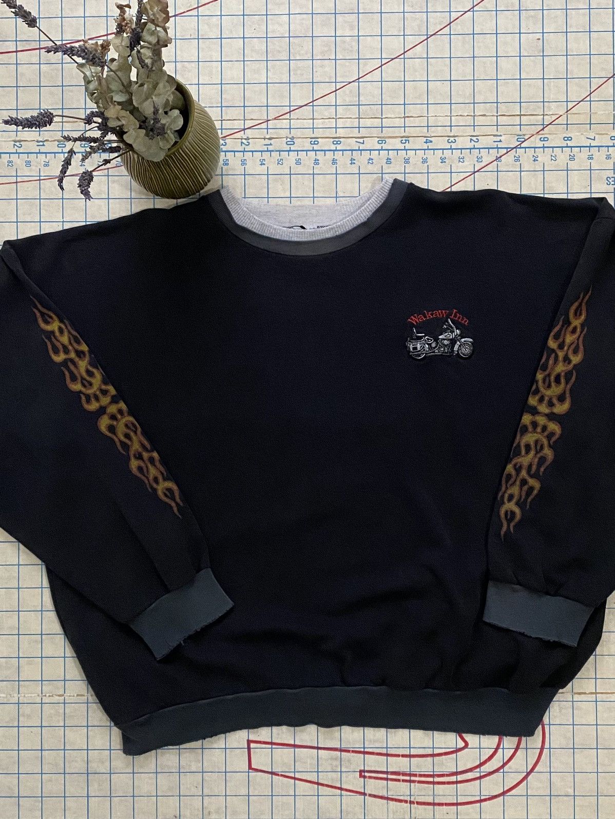 Harley Davidson × Vintage Vintage Wakaw Inn Motorcycle Crewneck Faded Black Harley Size US M / EU 48-50 / 2 - 3 Thumbnail