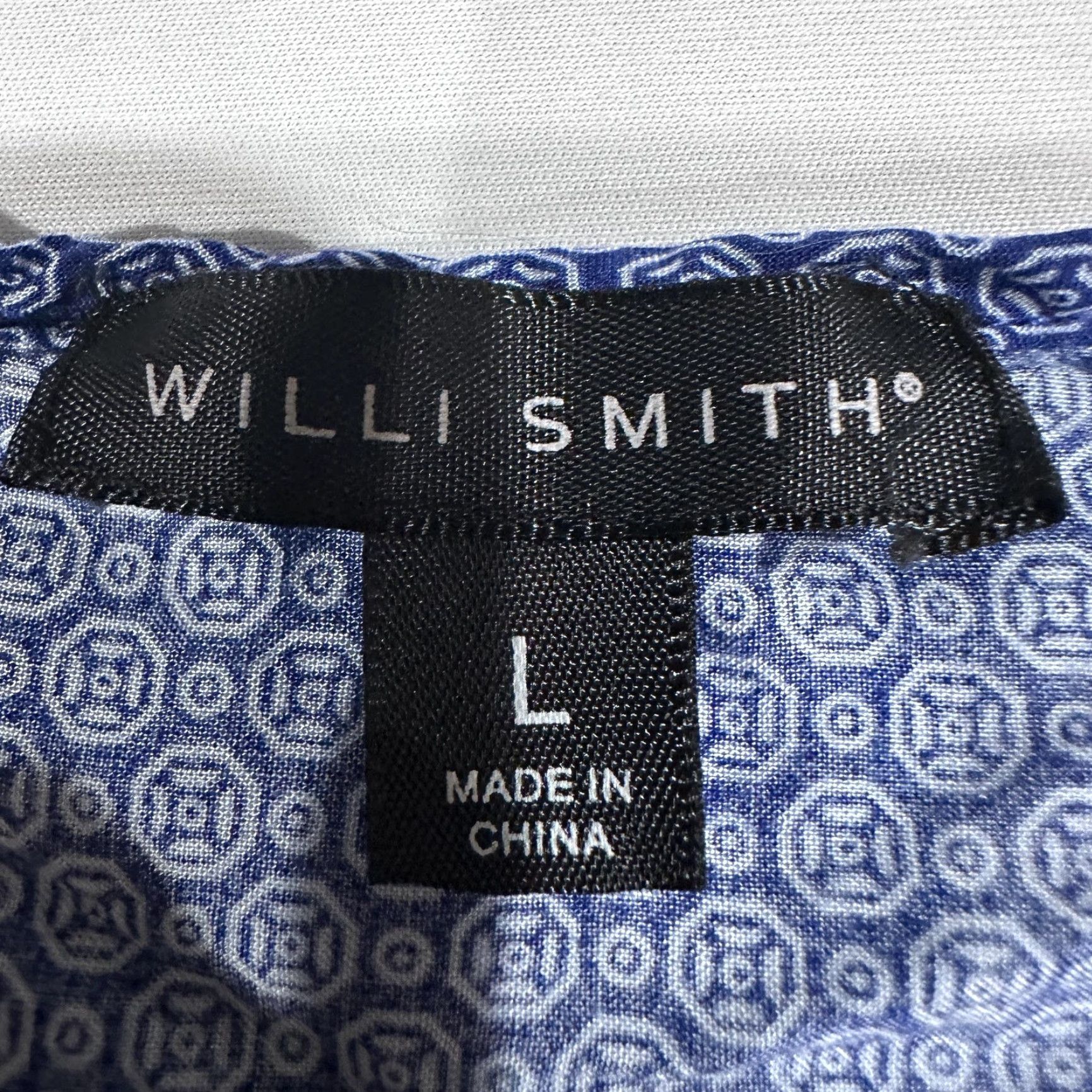 Willi Smith Willi Smith Blouse Womens L Blue Tunic 3/4 Sleeve V Neck Boho Hippie Prairie Geometric Lightweight Relaxed Vintage No Size L / US 10 / IT 46 - 3 Thumbnail