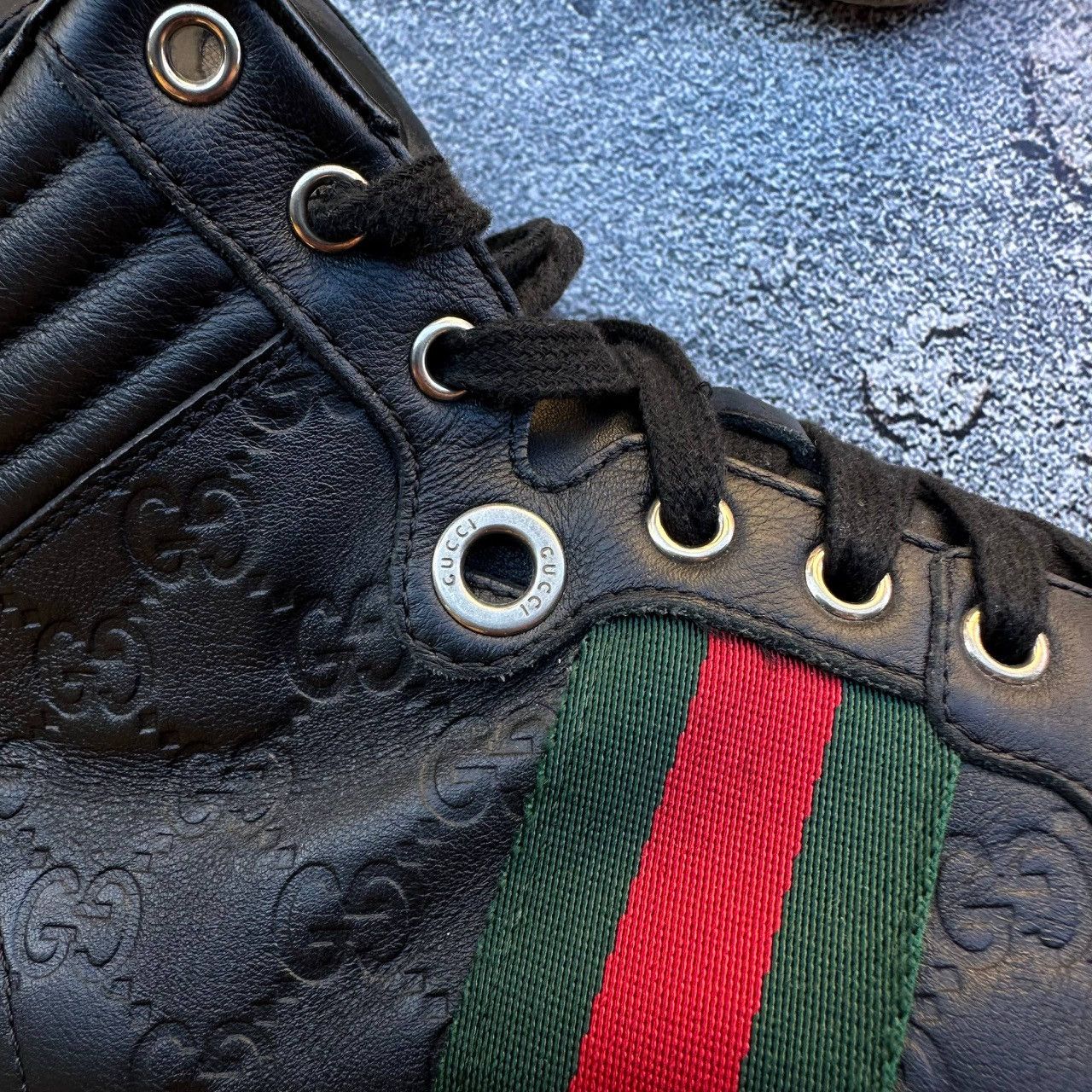 Gucci Gucci sneakers leather hi top Size US 7 / EU 40 - 8 Thumbnail