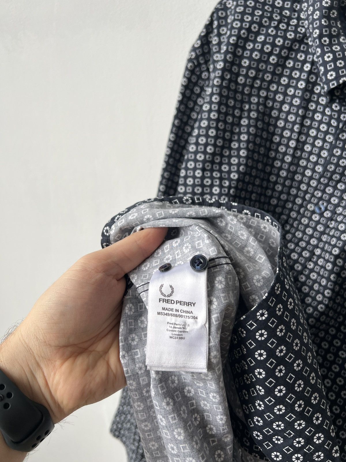 Drake's × Fred Perry Fred Perry x Drake's Mens Cotton Navy Shirt Size XXL Size US XXL / EU 58 / 5 - 6 Thumbnail