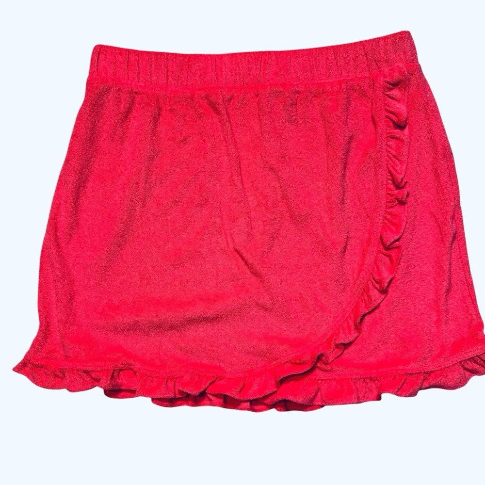 Bar III New Bar III Pink Terry Ruffled Skirt Top Set Size L Size L / US 10 / IT 46 - 7 Thumbnail