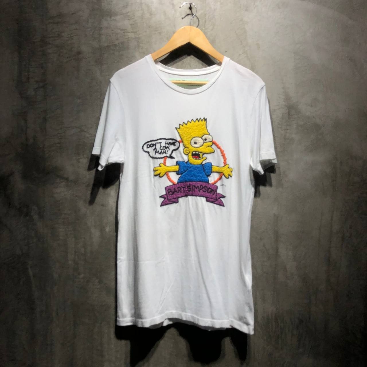 Maglia off white bart simpson on sale