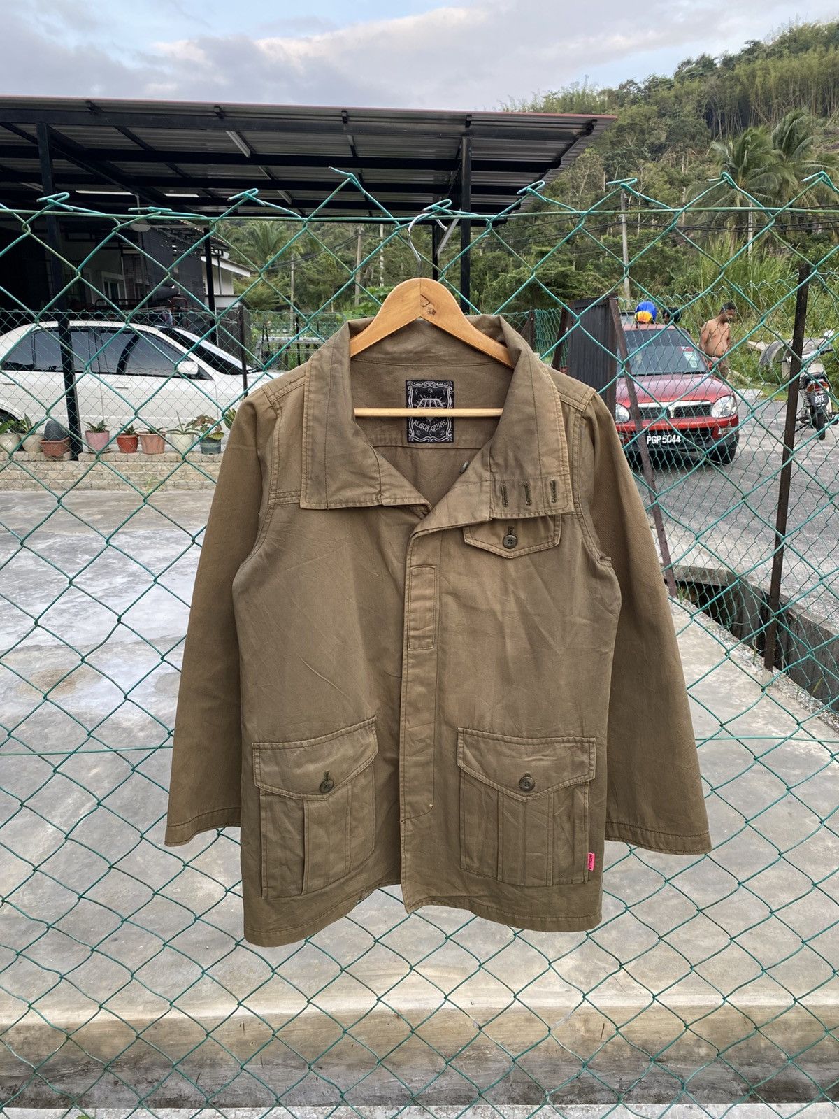 Vintage Algonquins punk military sun faded jacket