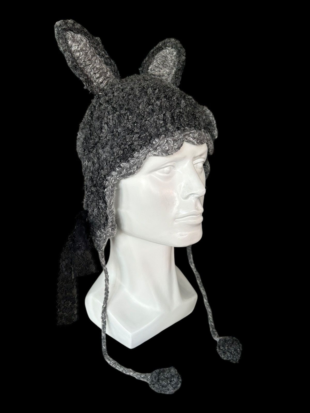 Japanese Brand × Kapital × Vintage Bunny Horn Devil Crochet Knitted Beanie Hats Rare☠️🎌 Size ONE SIZE - 3 Thumbnail