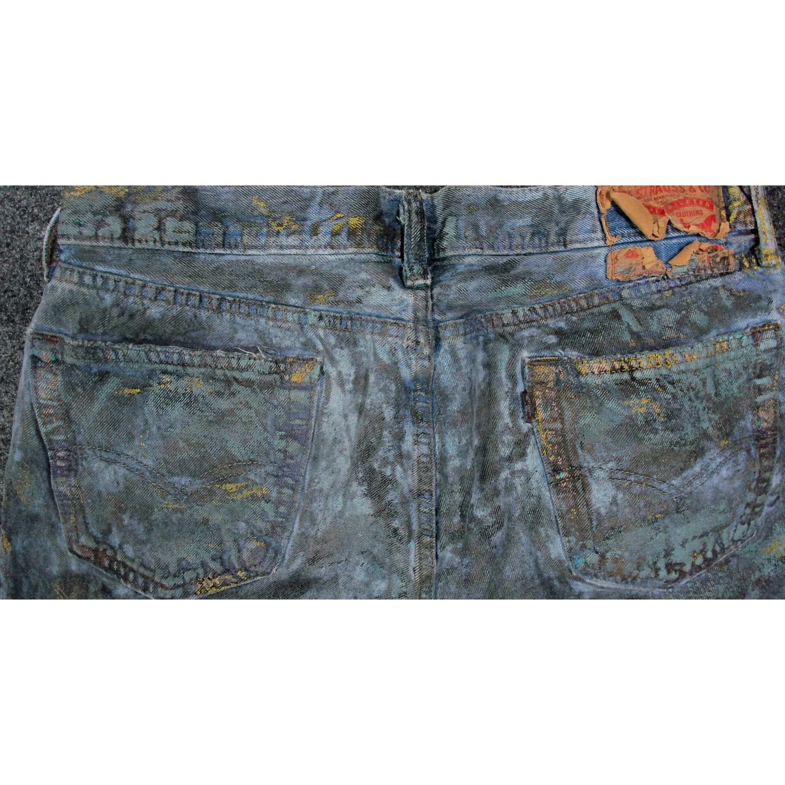 Levi's Levi's 1-of-1 Custom Hand-Painted Denim Long Shorts Mens 34 Size US 34 / EU 50 - 8 Thumbnail