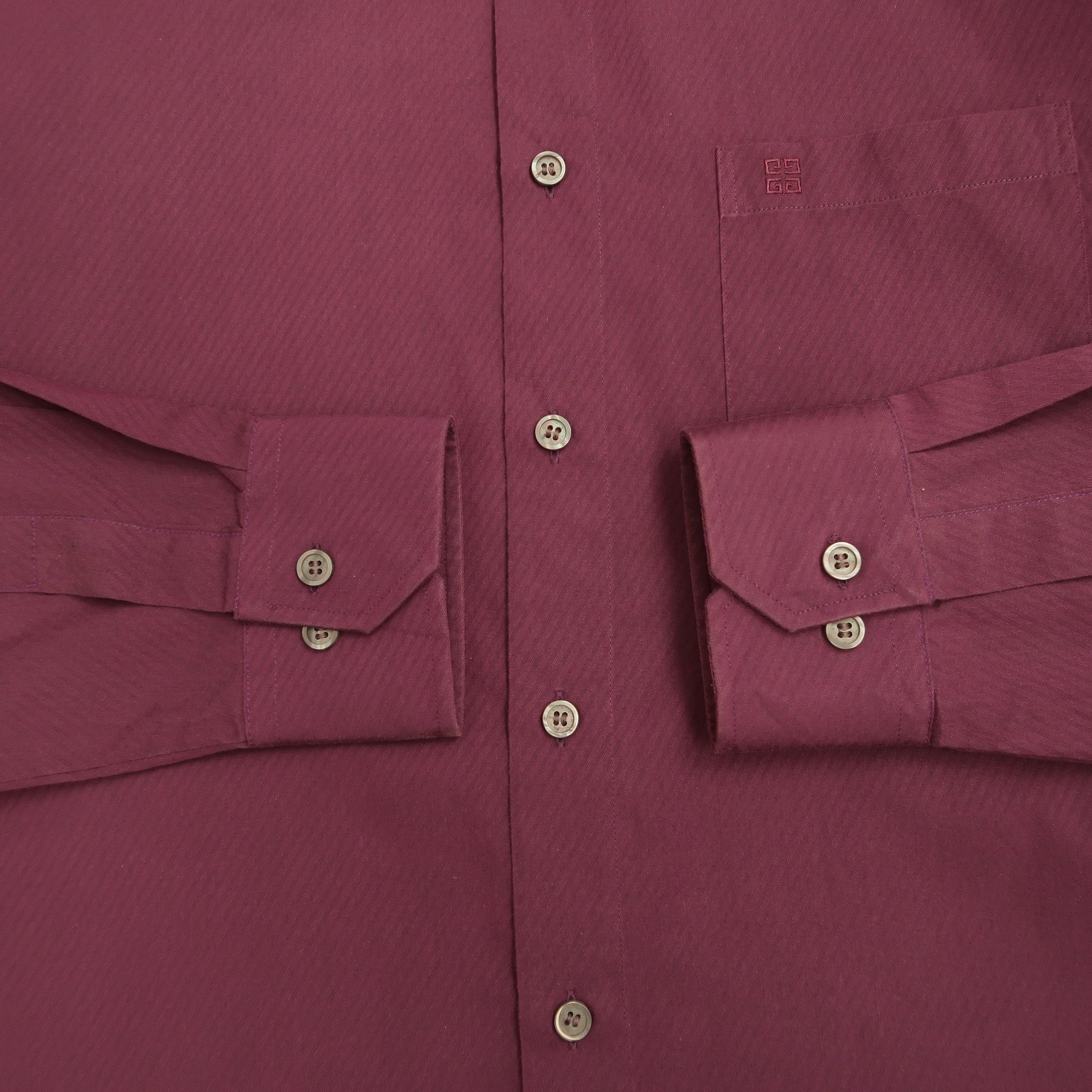 Givenchy Vintage Luxury Givenchy Men Embroidered Logo Purple Shirt Size US L / EU 52-54 / 3 - 11 Thumbnail