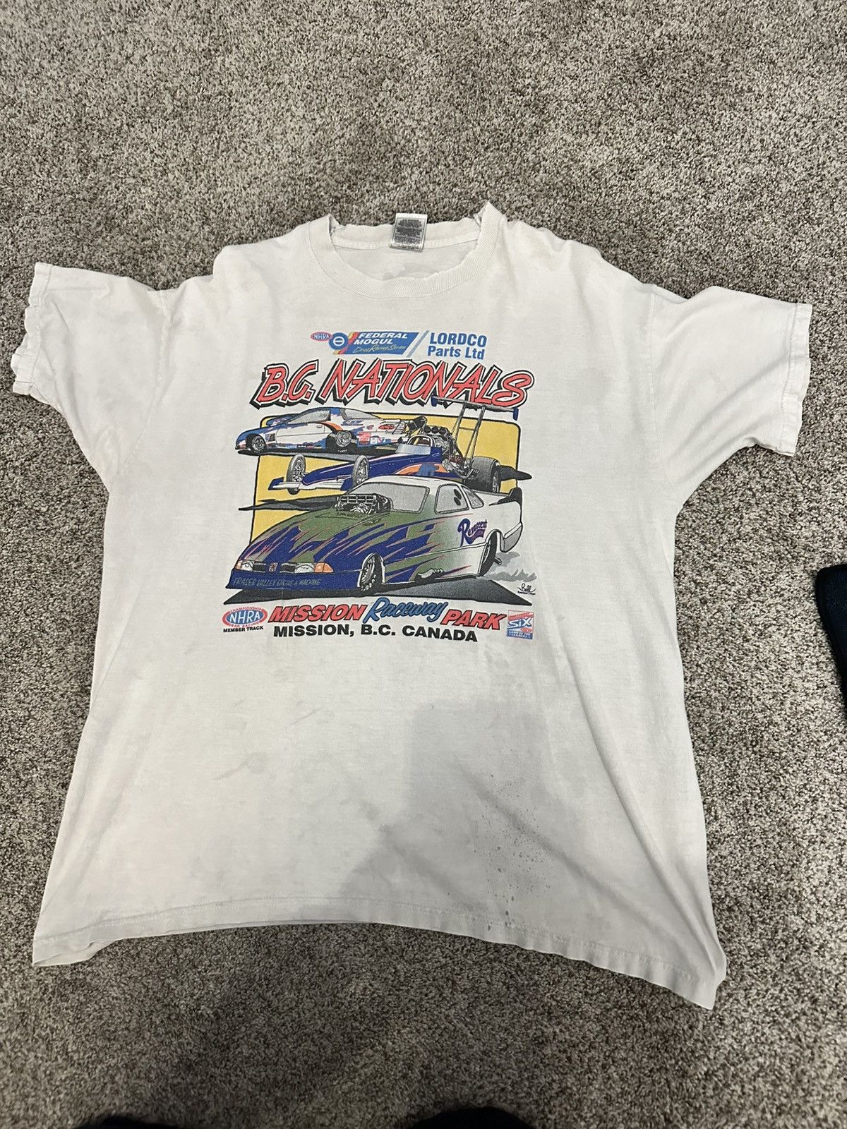 Fruit Of The Loom vintage drag racing t shirt Size US XL / EU 56 / 4 - 1 Thumbnail