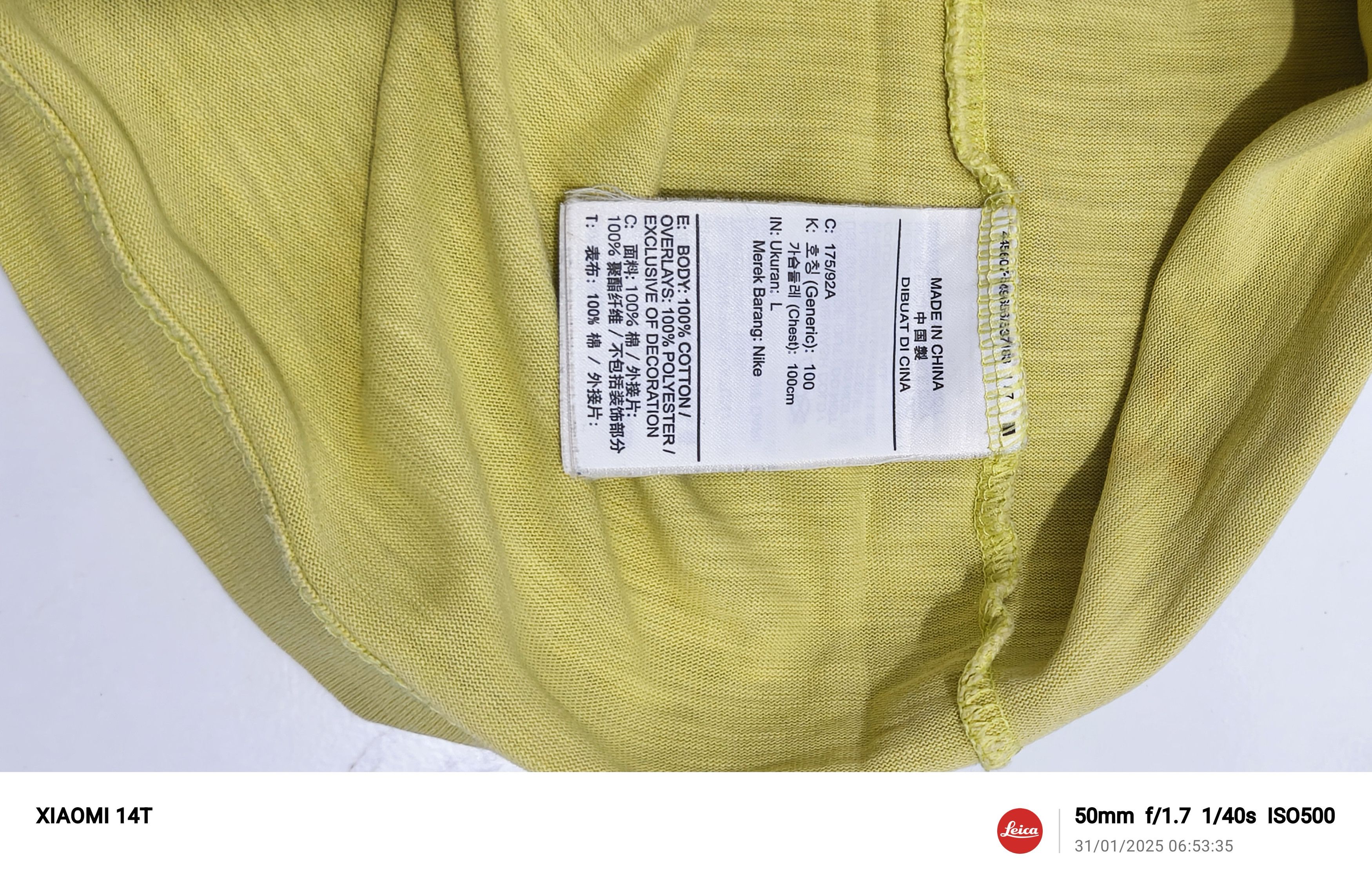 Nike Shirts NIKE POCKET LEMON Size US L / EU 52-54 / 3 - 6 Thumbnail
