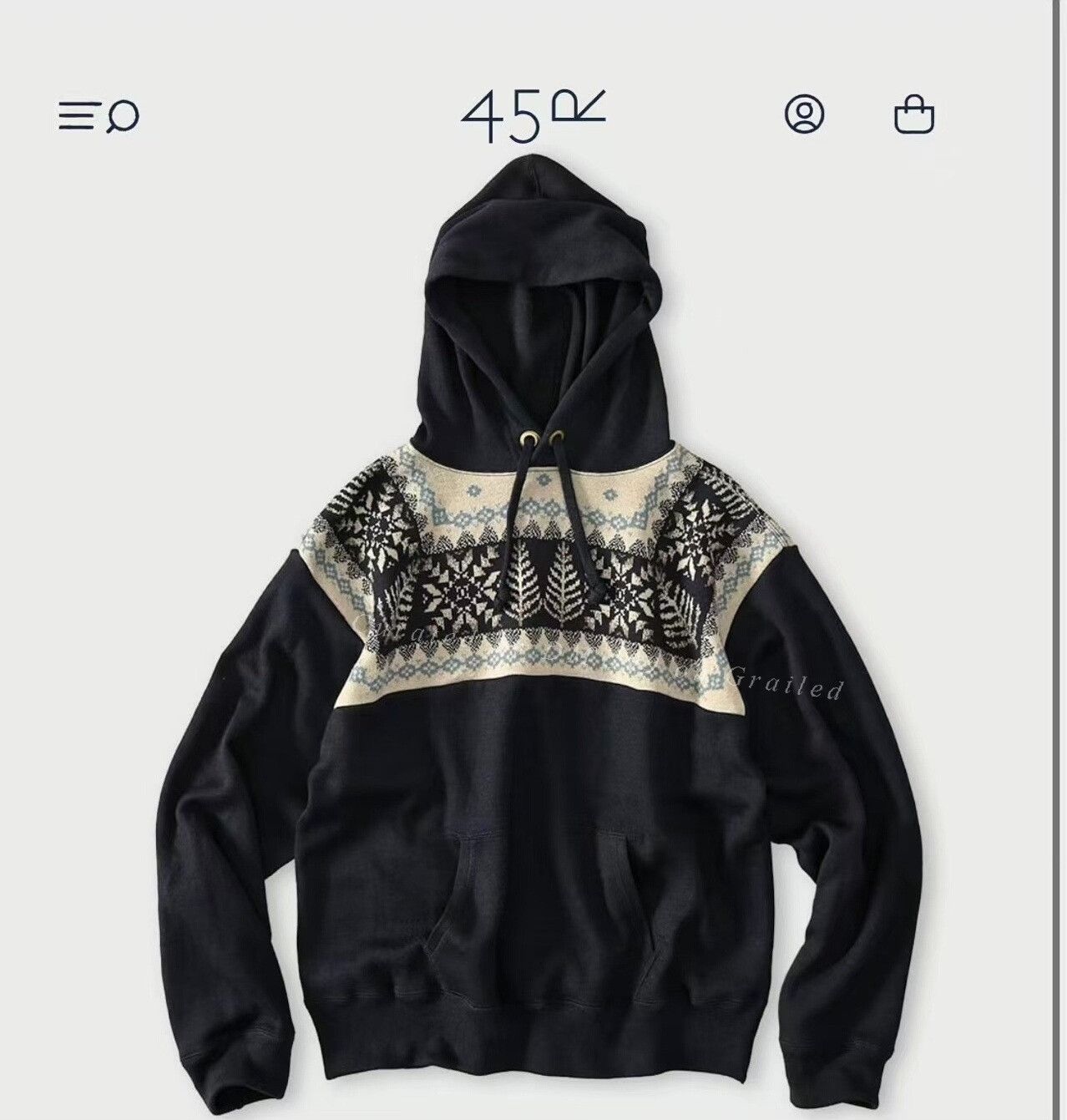 45rpm 45R Hooded Hokkaido Element Knit Size US L / EU 52-54 / 3 - 1 Thumbnail
