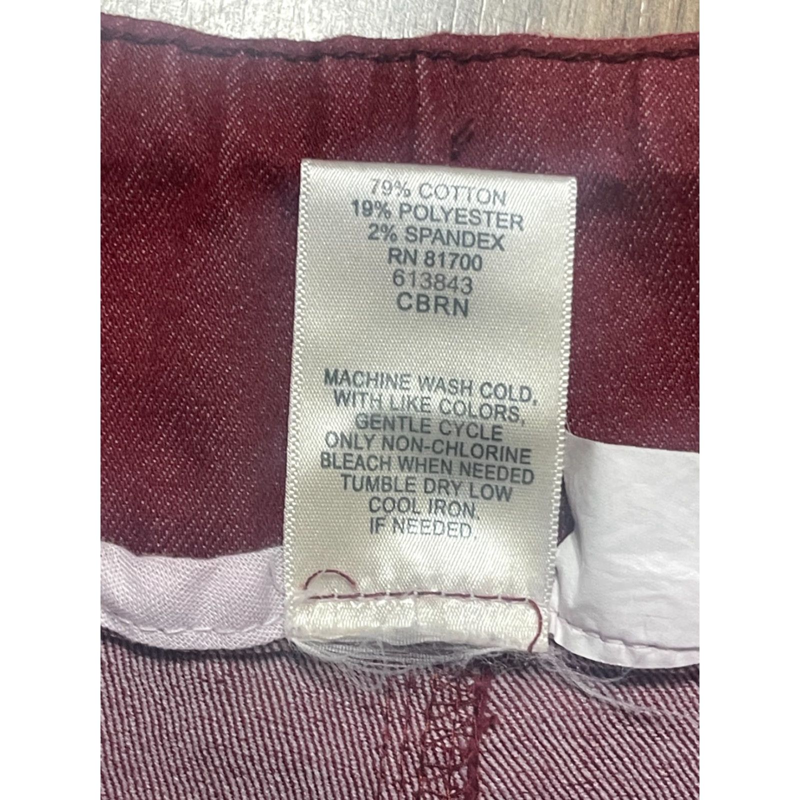 Blair Blair Jeans, Women's 16, Red, Pull On, Straight, 5-Pocket Design, Denim, Regular, Inseam 27 in, Zip, Machine Washable, Pockets, Vintage No Size 38" / US 16 / IT 52 - 4 Thumbnail