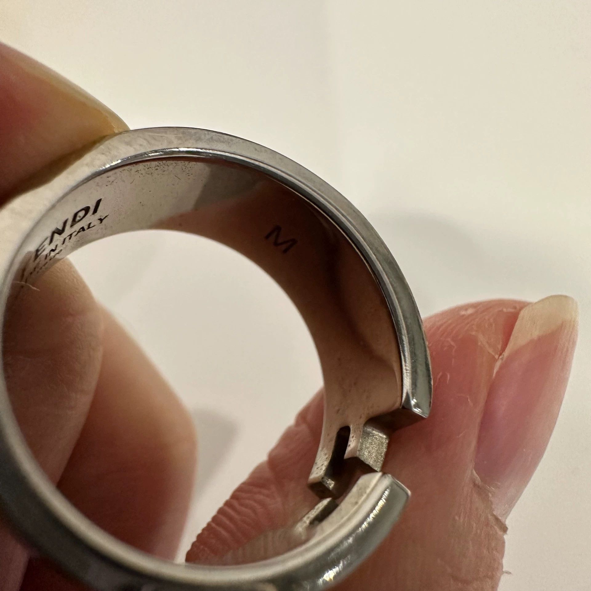 Fendi FENDI Two-Tone Enamel Ring M Size ONE SIZE - 5 Thumbnail