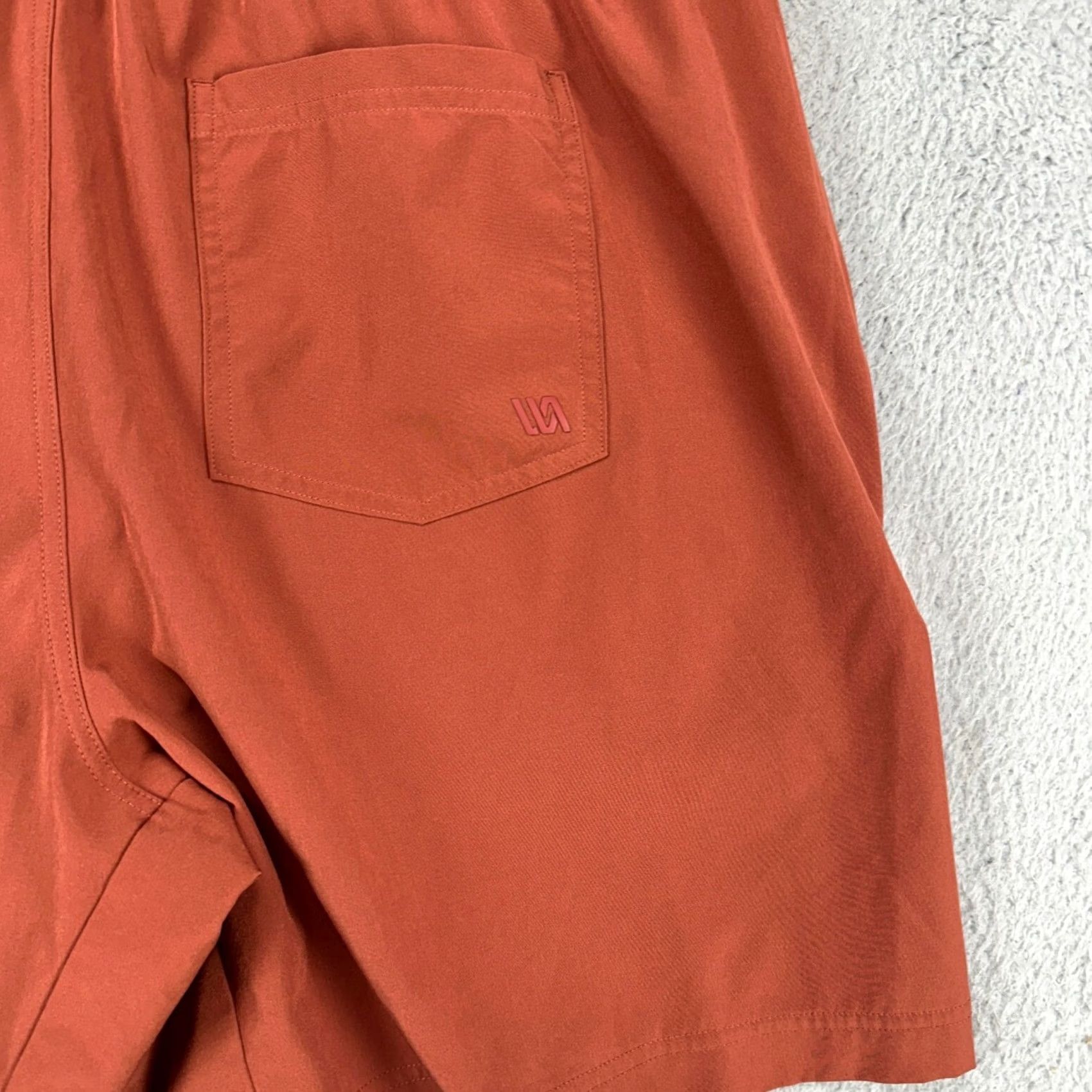 Vintage VRST Mens Large Orange Running Shorts Athletic Drawstring Stretch Pockets Size US 33 - 5 Thumbnail
