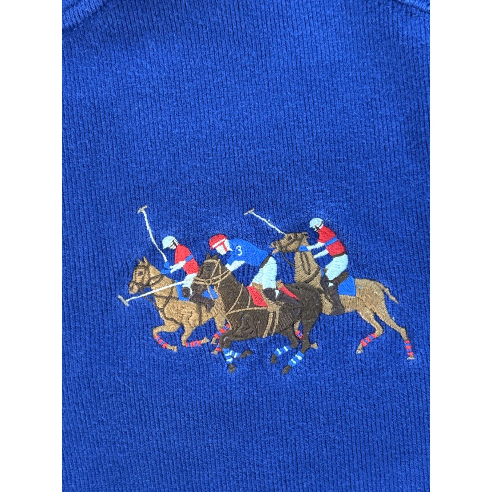 Polo Ralph Lauren VINTAGE Polo Ralph Lauren Sweater Mens M Blue Logo Zipper Quarter Zip 1/4 Zip Casual Preppy Knit Pullover Size US M / EU 48-50 / 2 - 5 Thumbnail