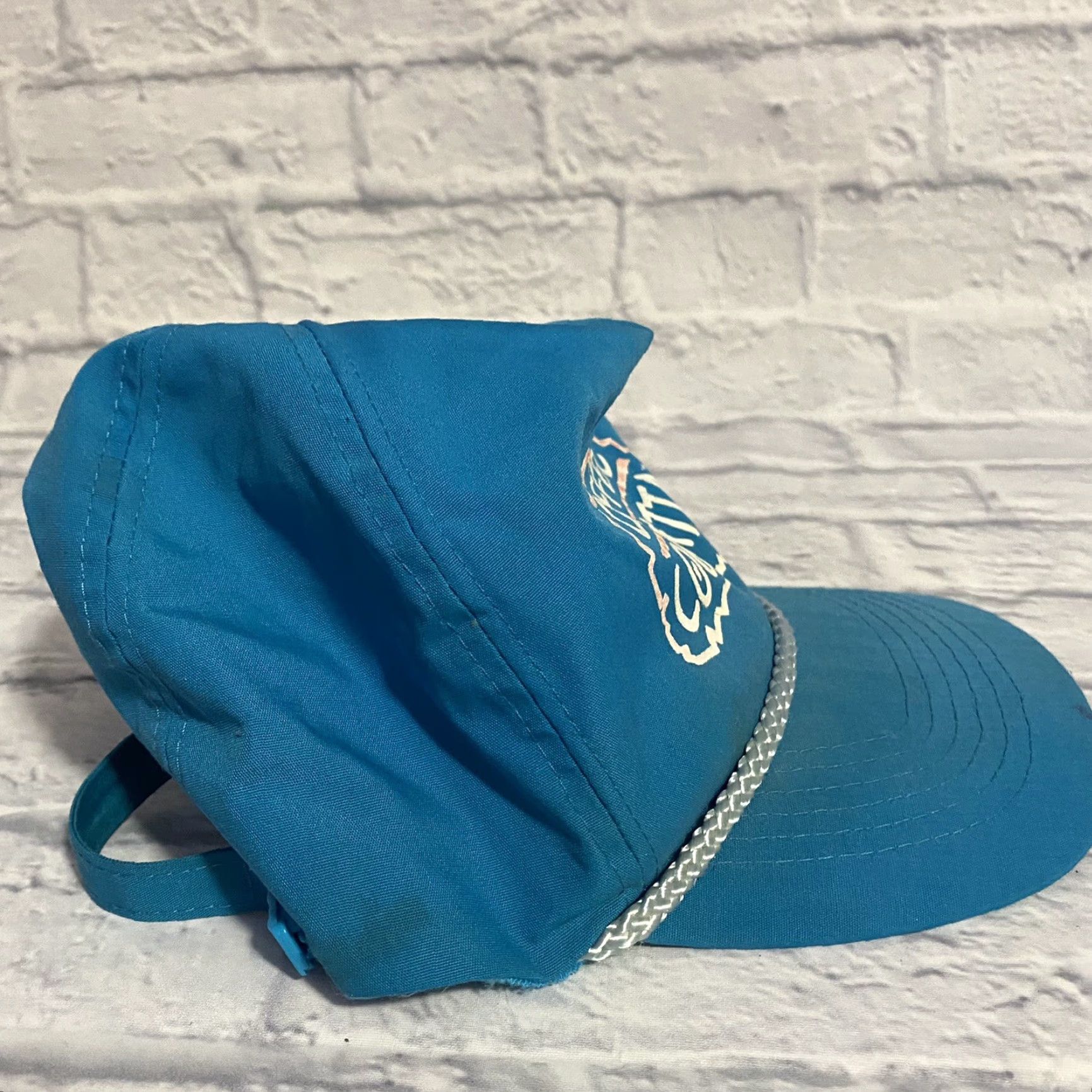 Vintage VINTAGE Dunkin Donuts Hat Cap Baseball Adjustable Roped Blue Unisex Adults Workwear Casual Logo Breathable Lightweight Coffe Coolatta Employee Rare Size ONE SIZE - 5 Thumbnail