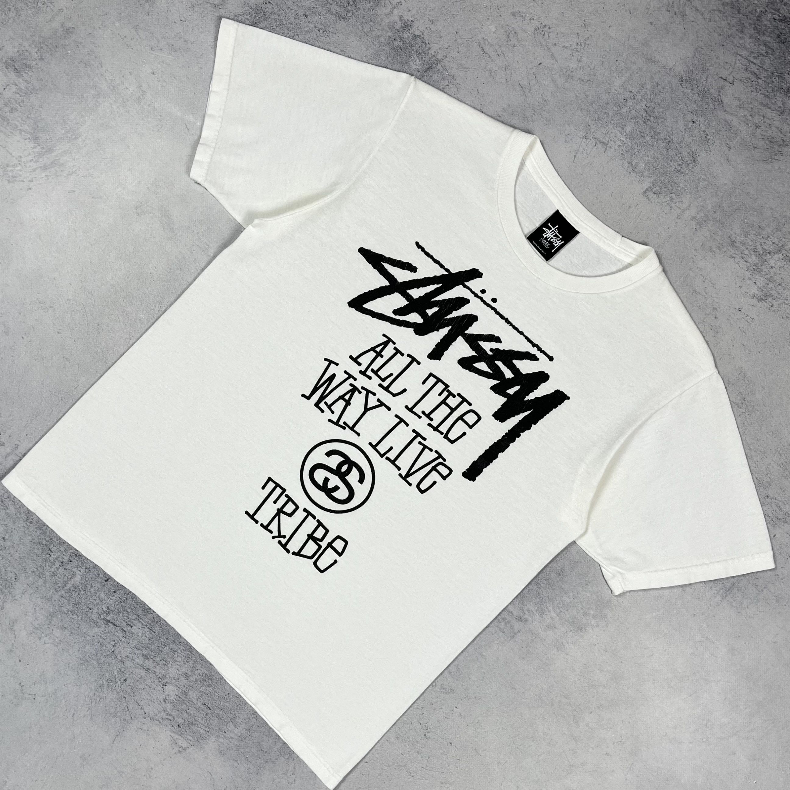 Streetwear × Stussy × Vintage Rare Stussy Soul White T Shirt Big 