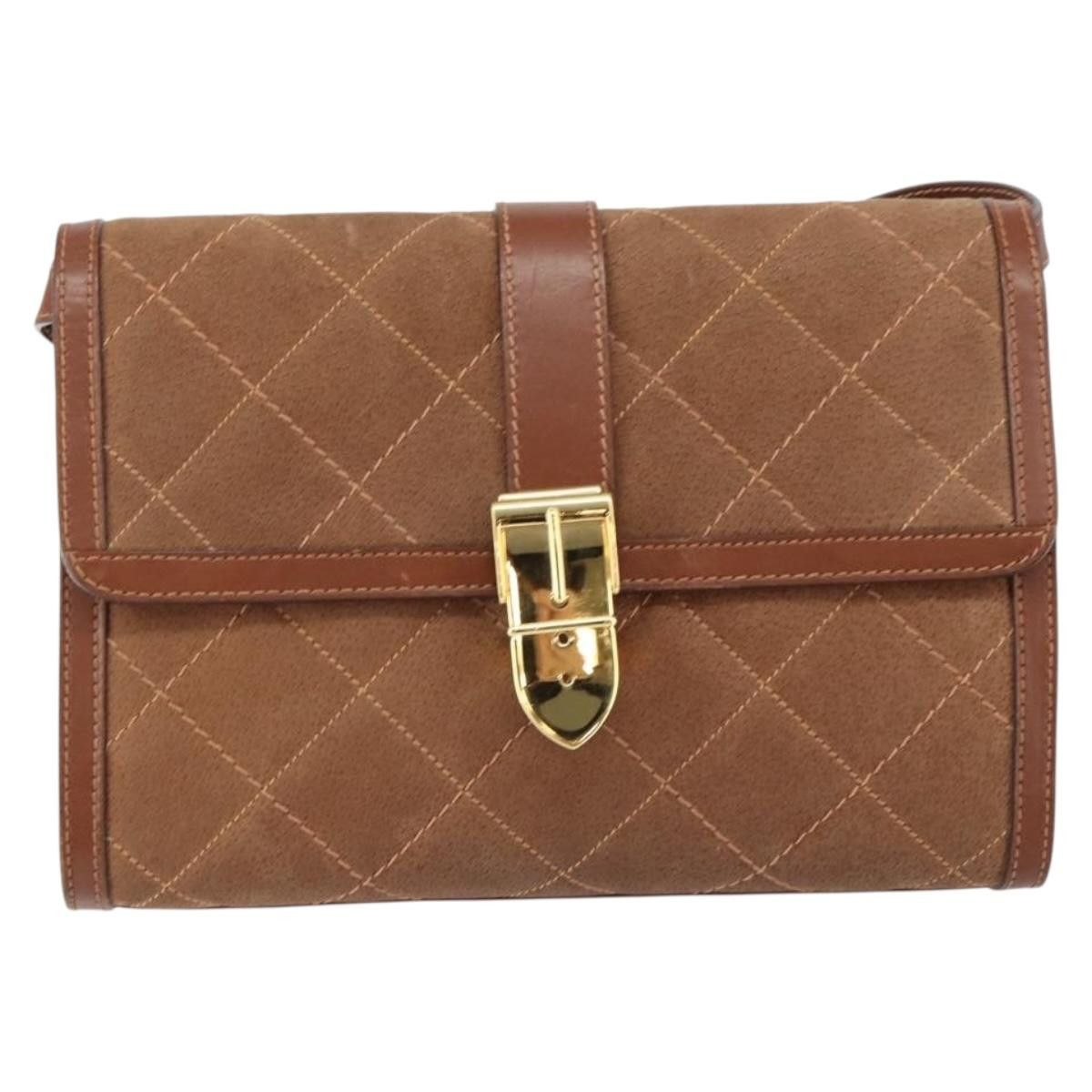 Gucci GUCCI Shoulder Bag Suede Leather Brown Gold Size ONE SIZE - 2 Thumbnail