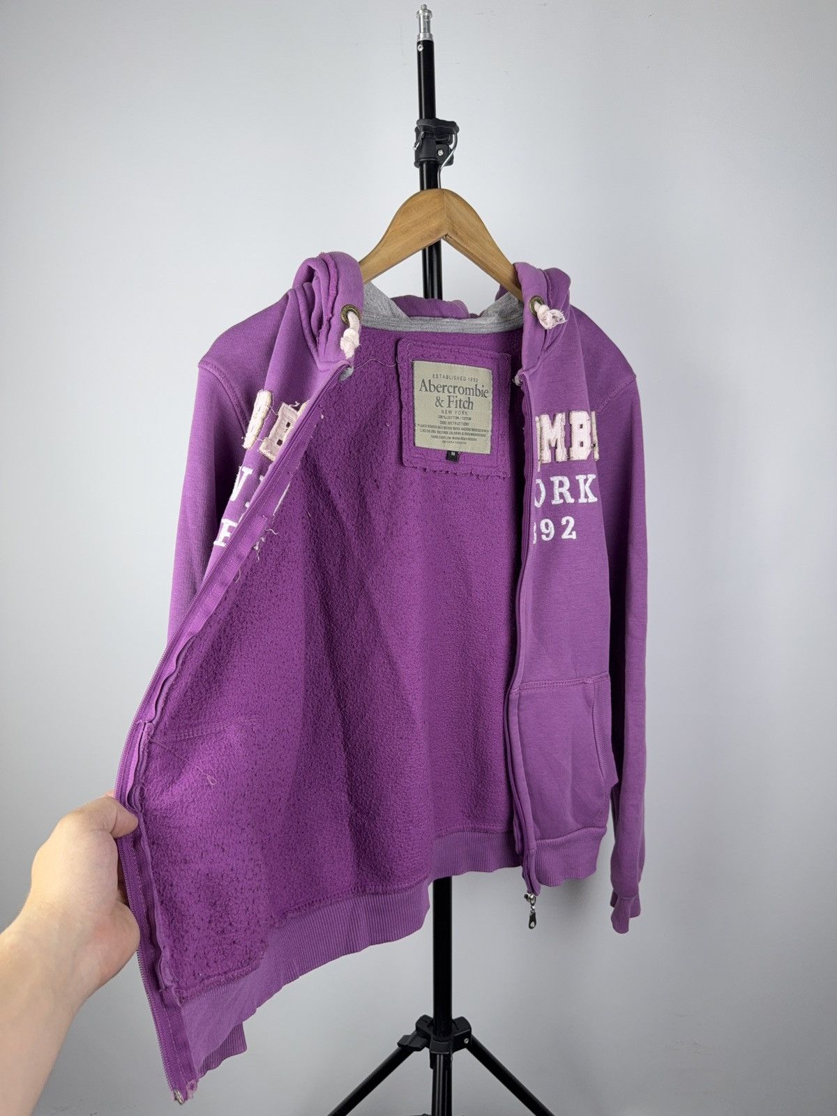 Abercrombie & Fitch Vintage Y2K Abercrombie & Fitch Zip Hoodie New York Logo Size M / US 6-8 / IT 42-44 - 7 Thumbnail