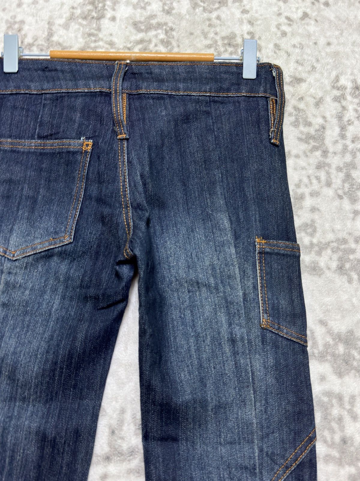 Japanese Brand Wink Wink Y2K Reconstructed Flared Denim Studded Low Rise Size 28" / US 6 / IT 42 - 11 Thumbnail