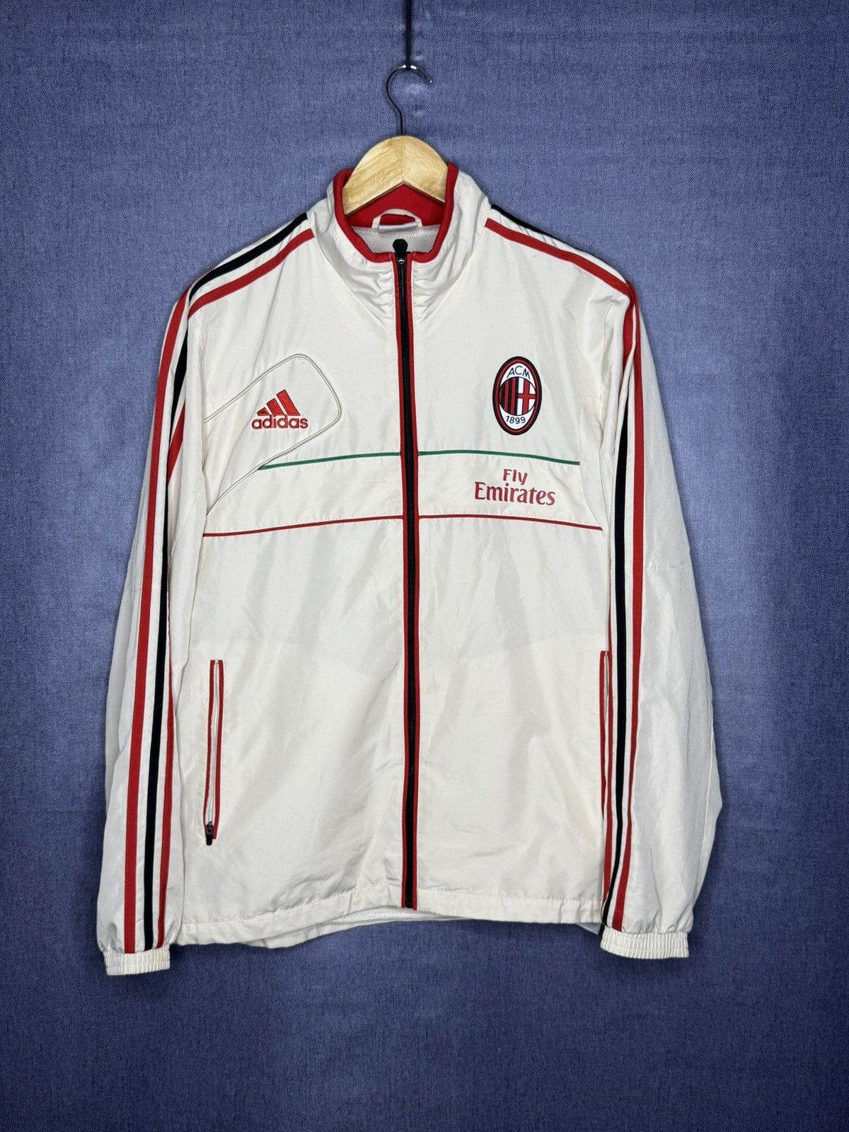 Adidas Vintage Adidas AC Milan Italy Football Jacket Soccer Track Size US M / EU 48-50 / 2 - 1 Thumbnail