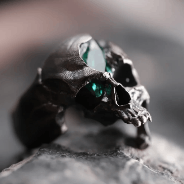 Jewelry Skull Modern Jewelry Rings Open Size Chrome Ring (Size 7-13) Size ONE SIZE - 2 Thumbnail