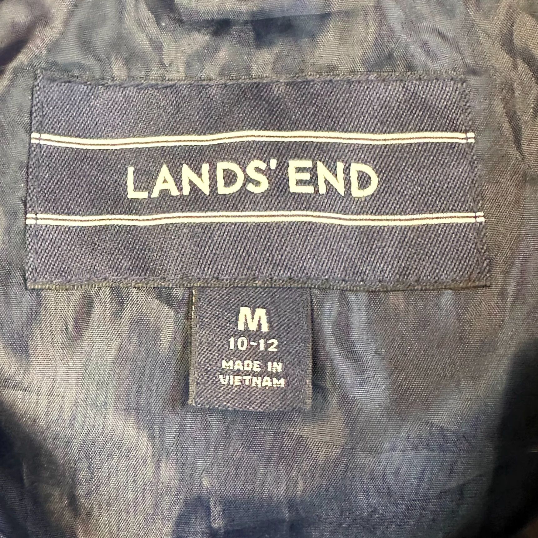 Lands' End Womens Lands' End Goose Down Insulated Puffer Plaid Full Zip Medium Multicolor Vest Size M / US 6-8 / IT 42-44 - 4 Thumbnail