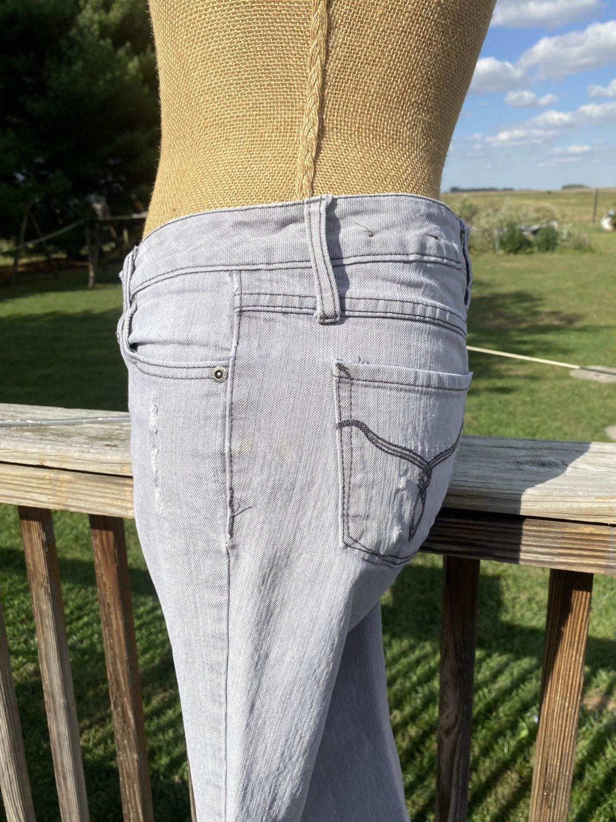 Other Zana Di Jeans Y2K Gray Jeans Size 9 Skinny Distressed Size 30" / US 8 / IT 44 - 5 Thumbnail