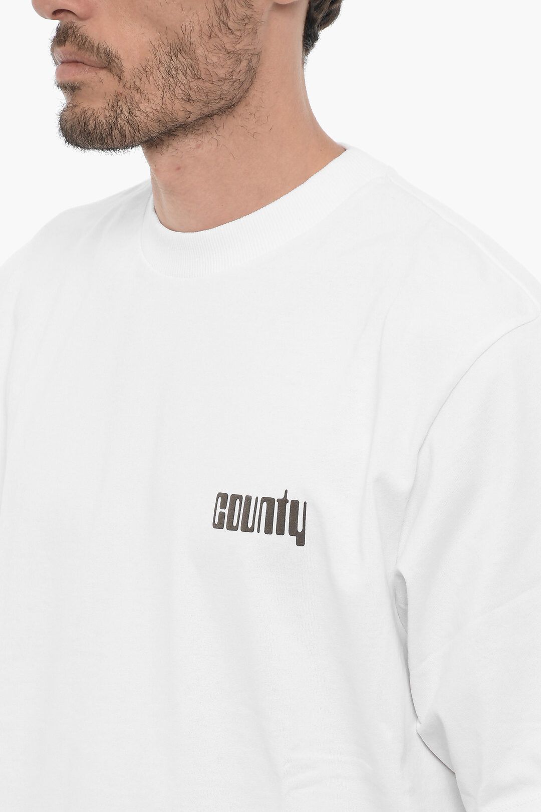 Marcelo Burlon og1mm0824 Crewneck T-Shirt in White Size US XL / EU 56 / 4 - 3 Thumbnail
