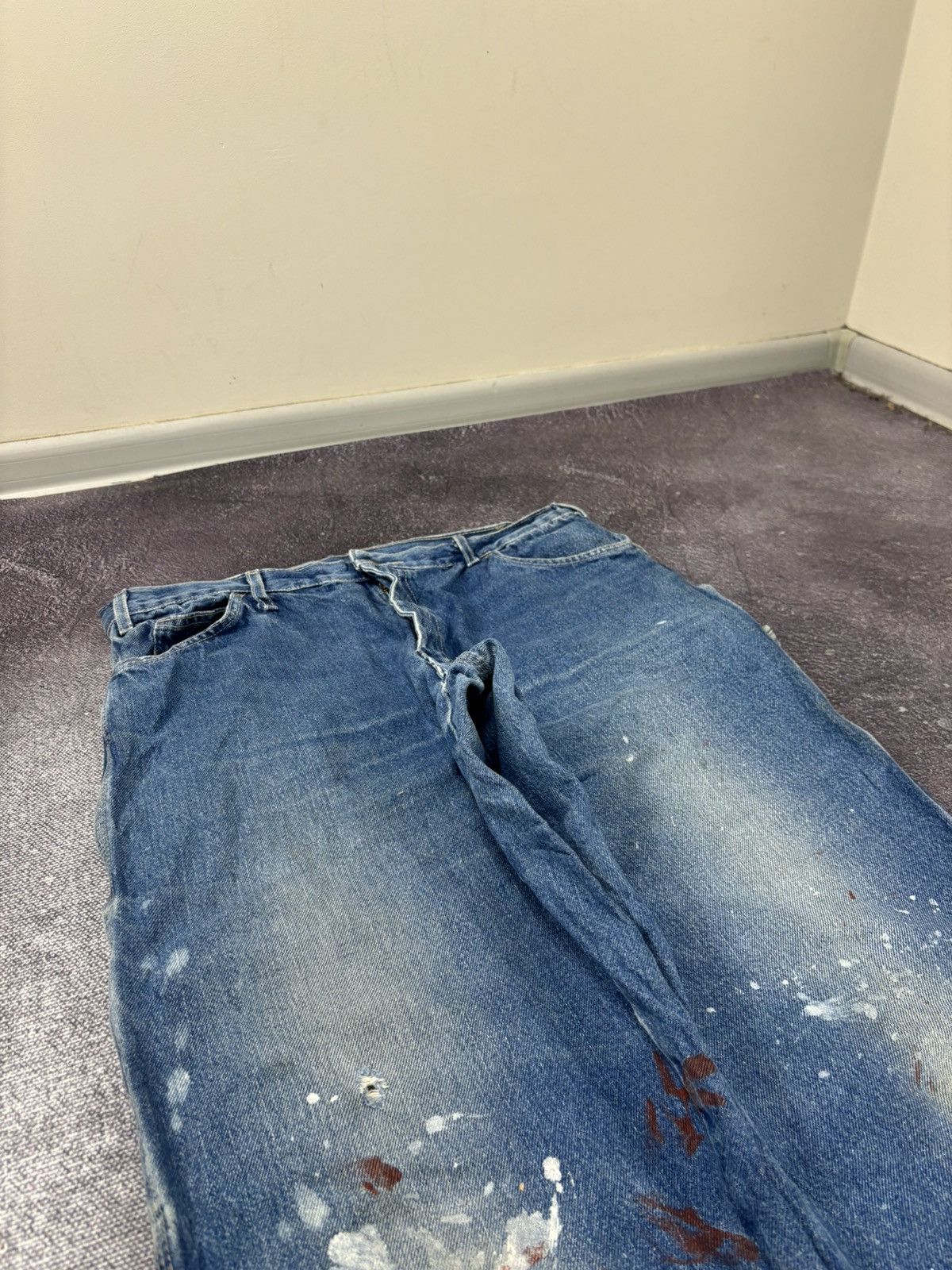 Dickies Vintage Dickies Relaxed Fit Painted Work Blue Denim Jeans Size US 36 / EU 52 - 9 Thumbnail
