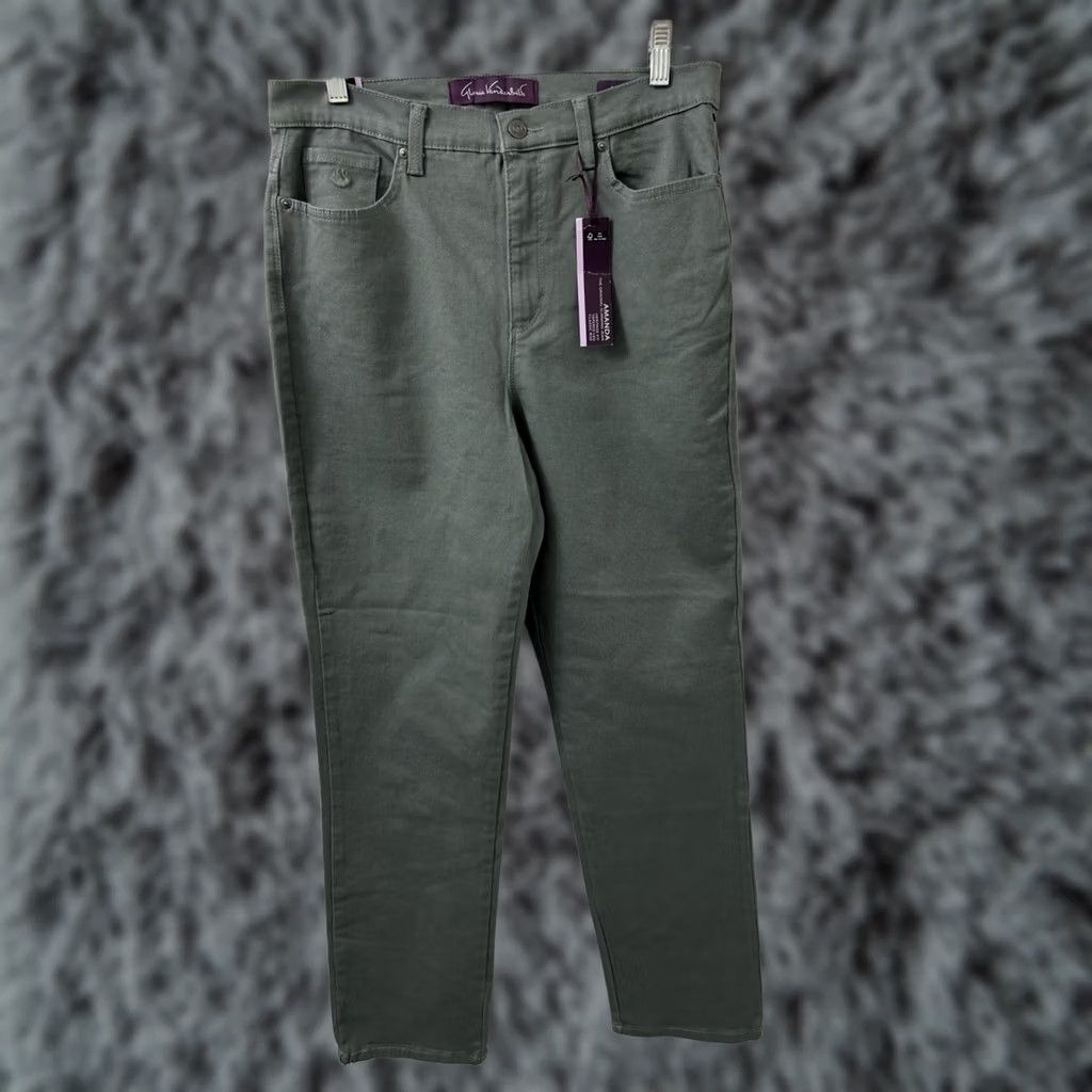 Gloria Vanderbilt Gloria Vanderbilt Amanda Jeans Women 10 Gray Slim Stretch Tapered 31x31 5-Pocket Denim Jeans New with Tags Size 32" / US 10 / IT 46 - 1 Thumbnail